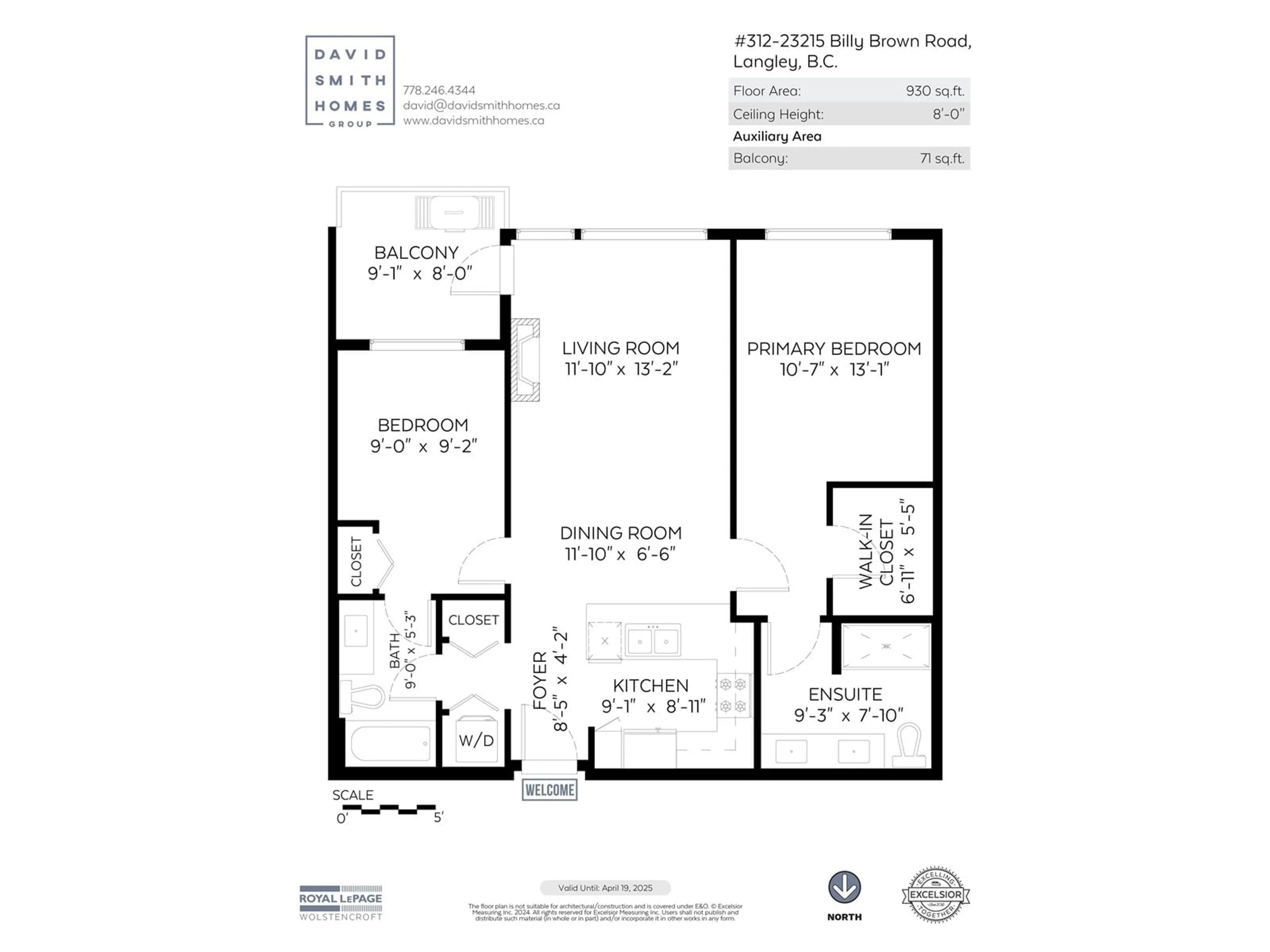 Floor plan for 312 23215 BILLY BROWN ROAD, Langley British Columbia V1M0B7