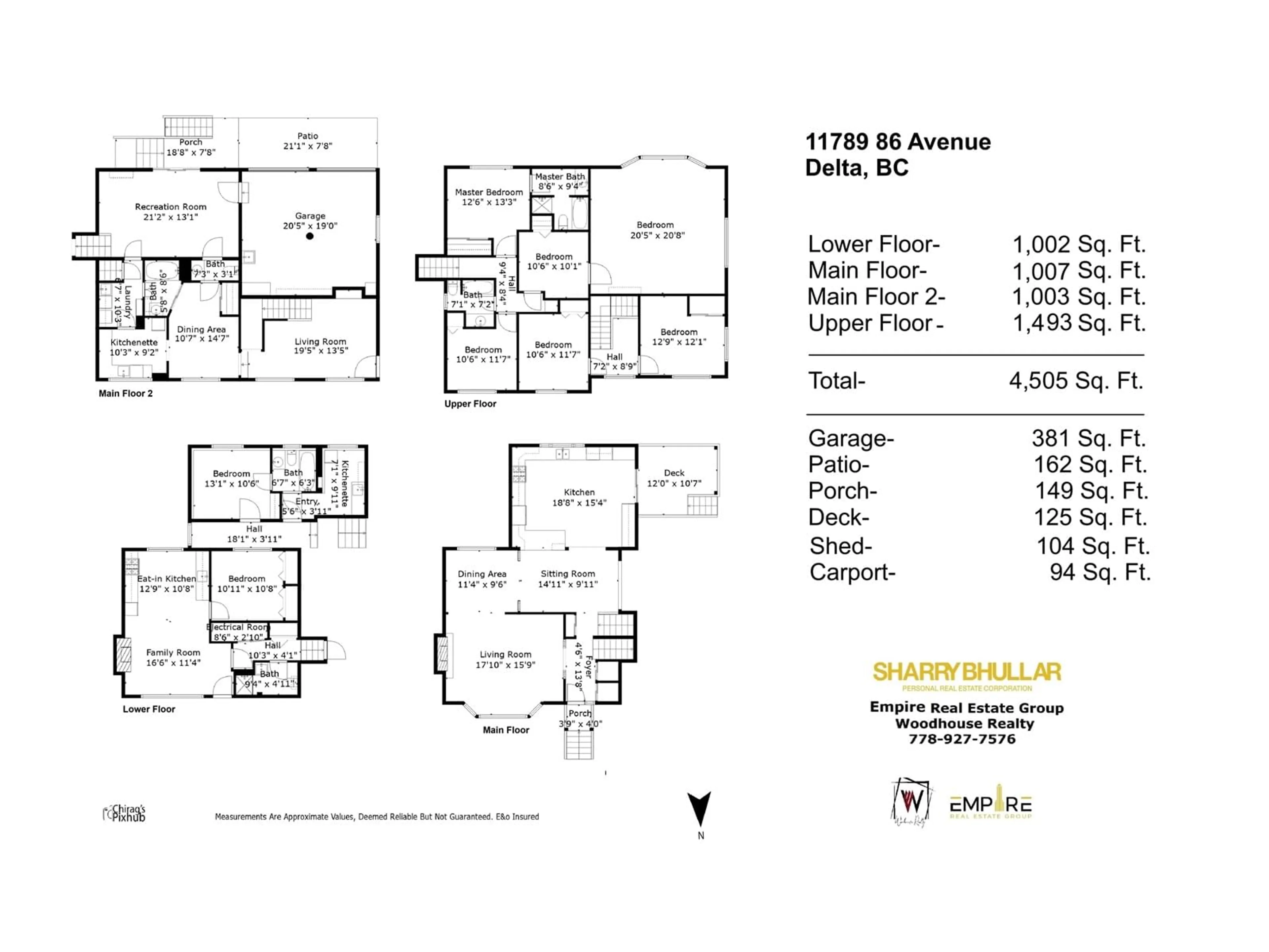 Floor plan for 11789 86 AVENUE, Delta British Columbia V4C2X5