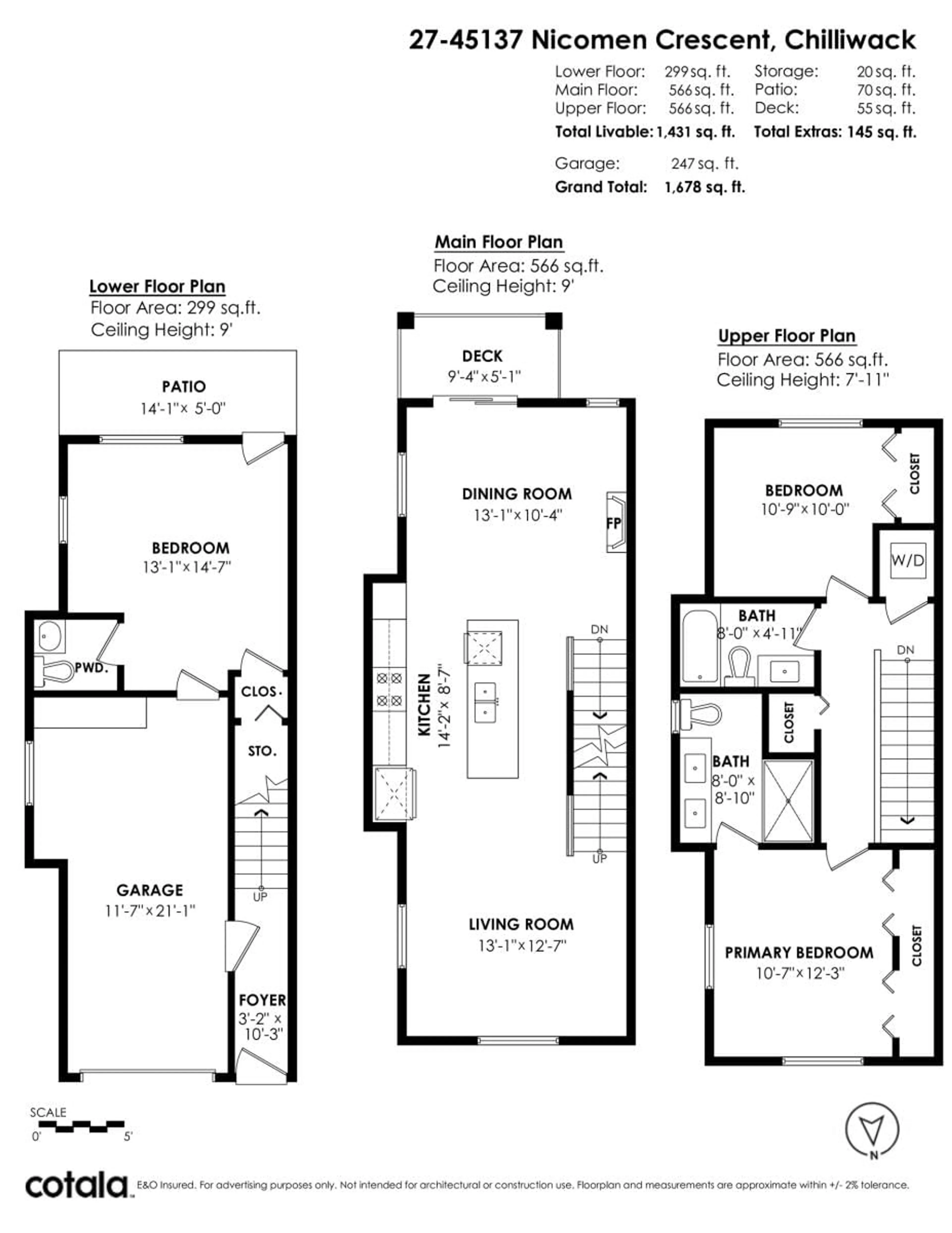 Floor plan for 27 45137 NICOMEN CRESCENT|Garrison Cross, Chilliwack British Columbia V2R0R3