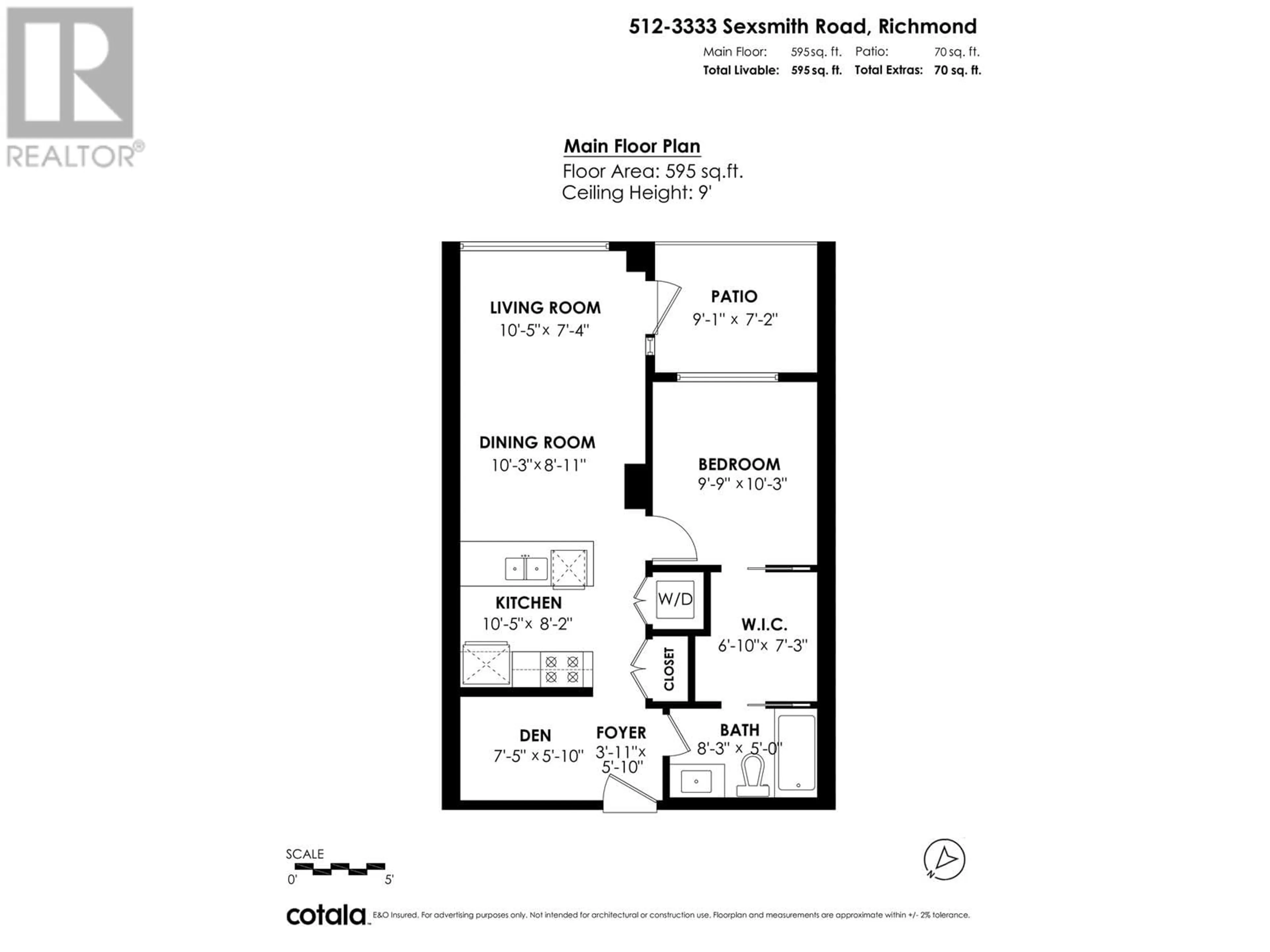 Floor plan for 512 3333 SEXSMITH ROAD, Richmond British Columbia V6X0R7