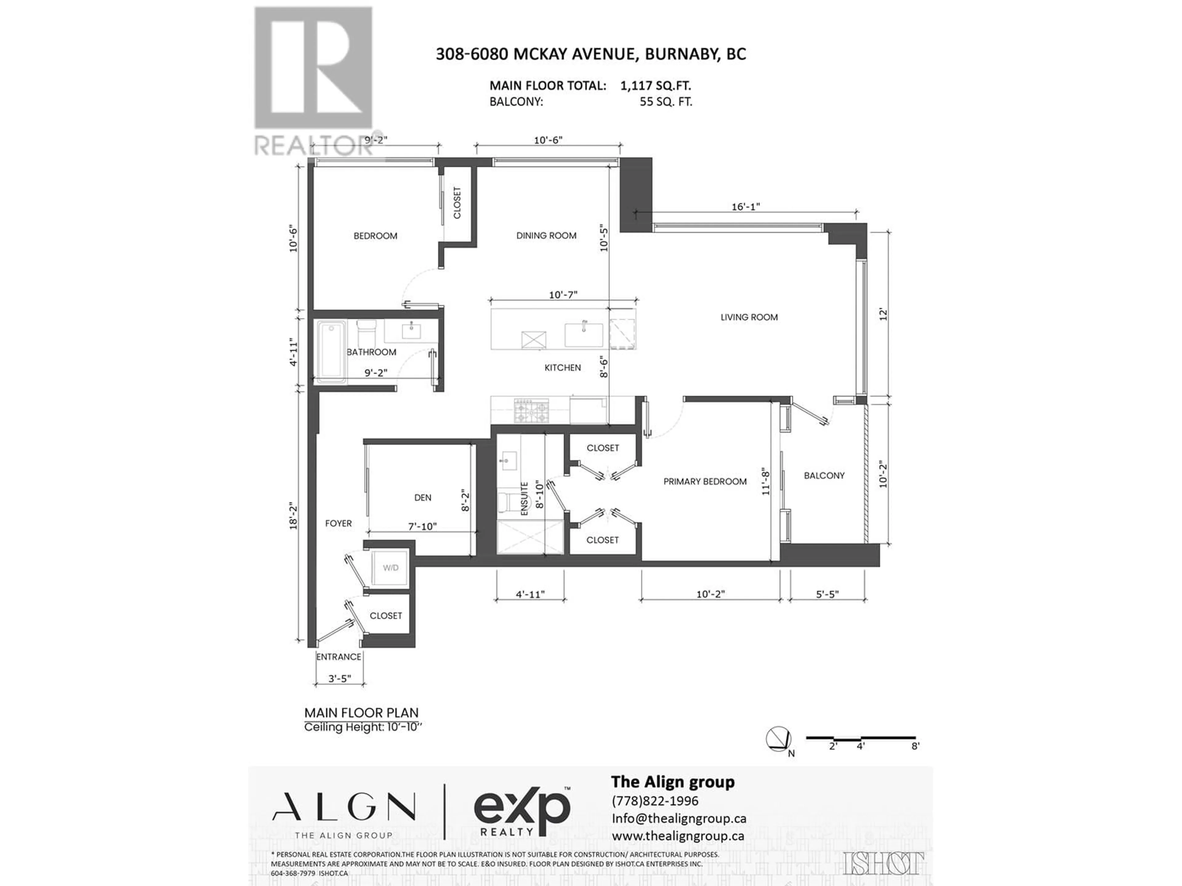 Floor plan for 308 - 6080 MCKAY AVENUE, Burnaby British Columbia V5H0J4