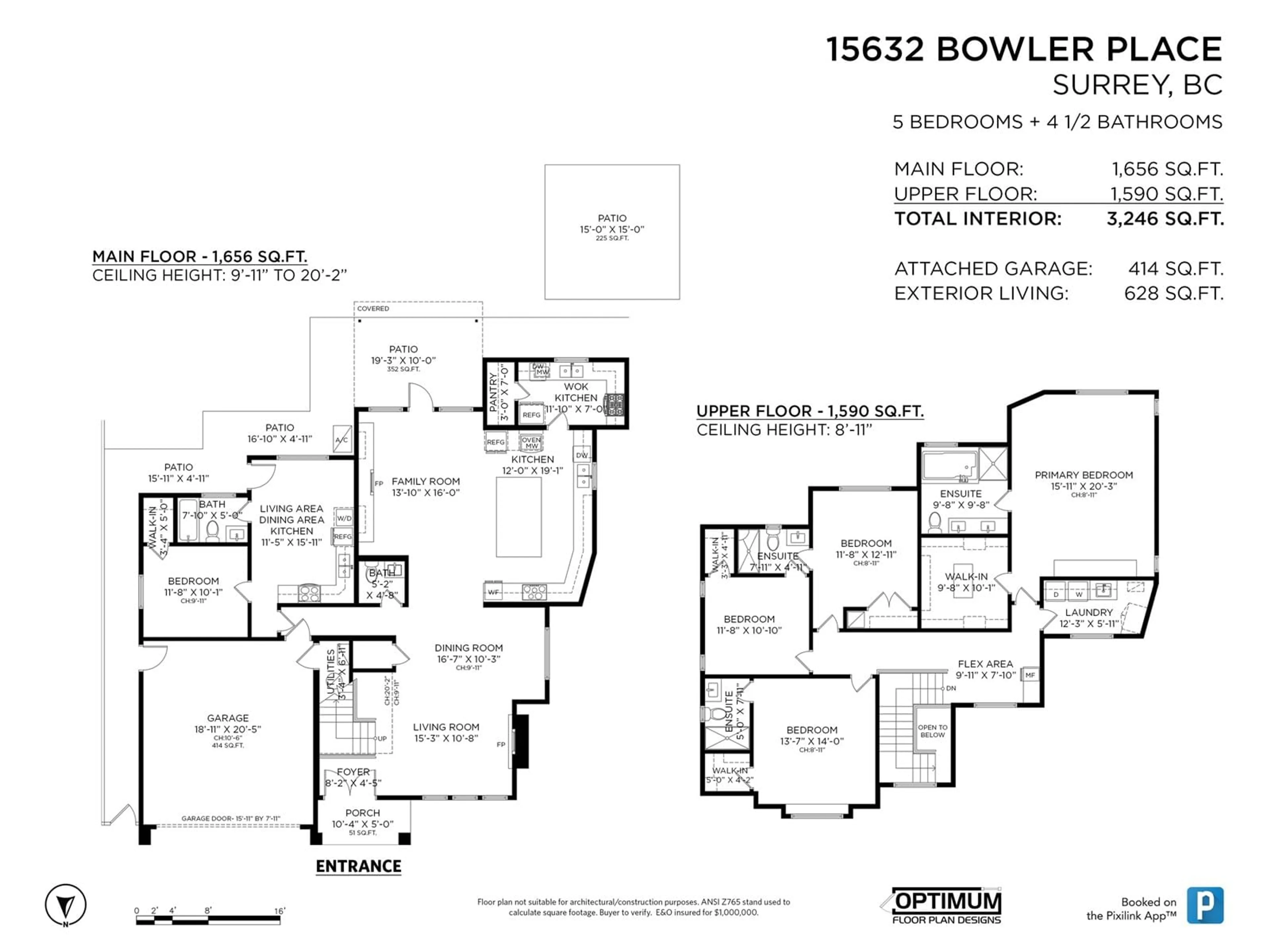 Floor plan for 15632 BOWLER PLACE, Surrey British Columbia V4A9G7