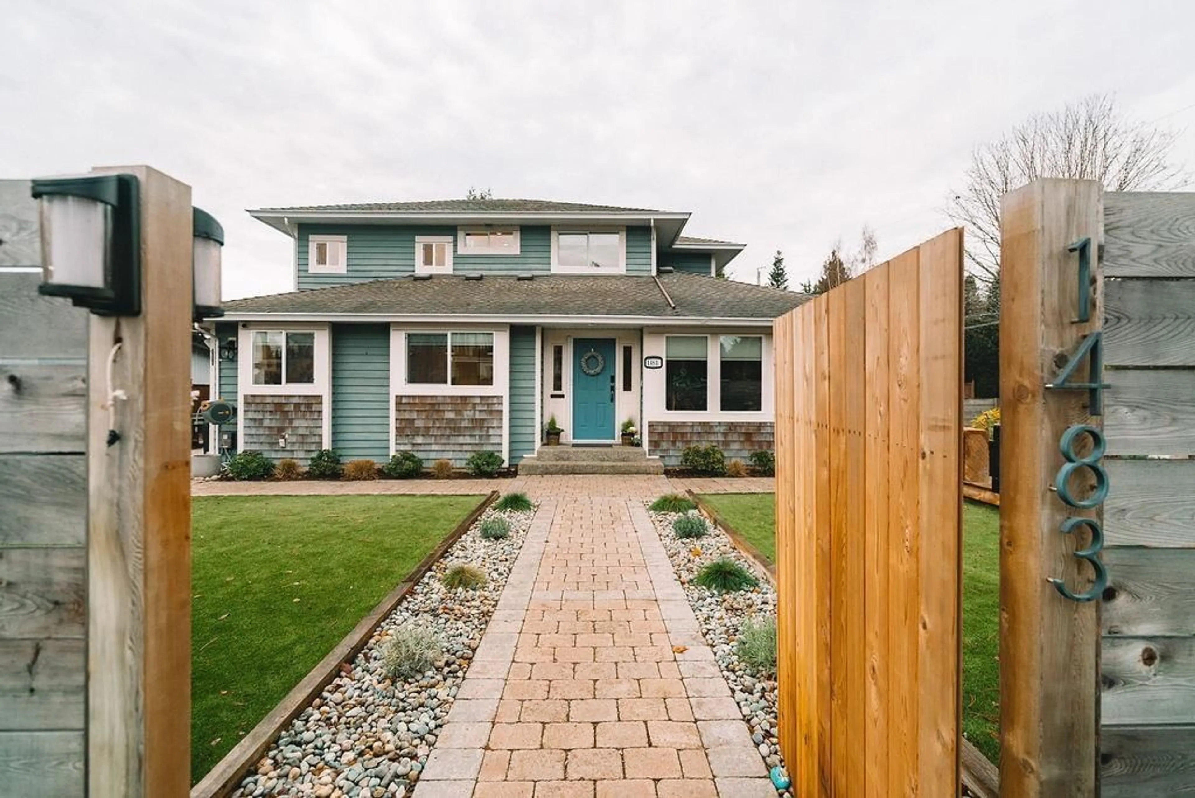 Home with brick exterior material, street for 1483 136, Surrey British Columbia V4A4E2