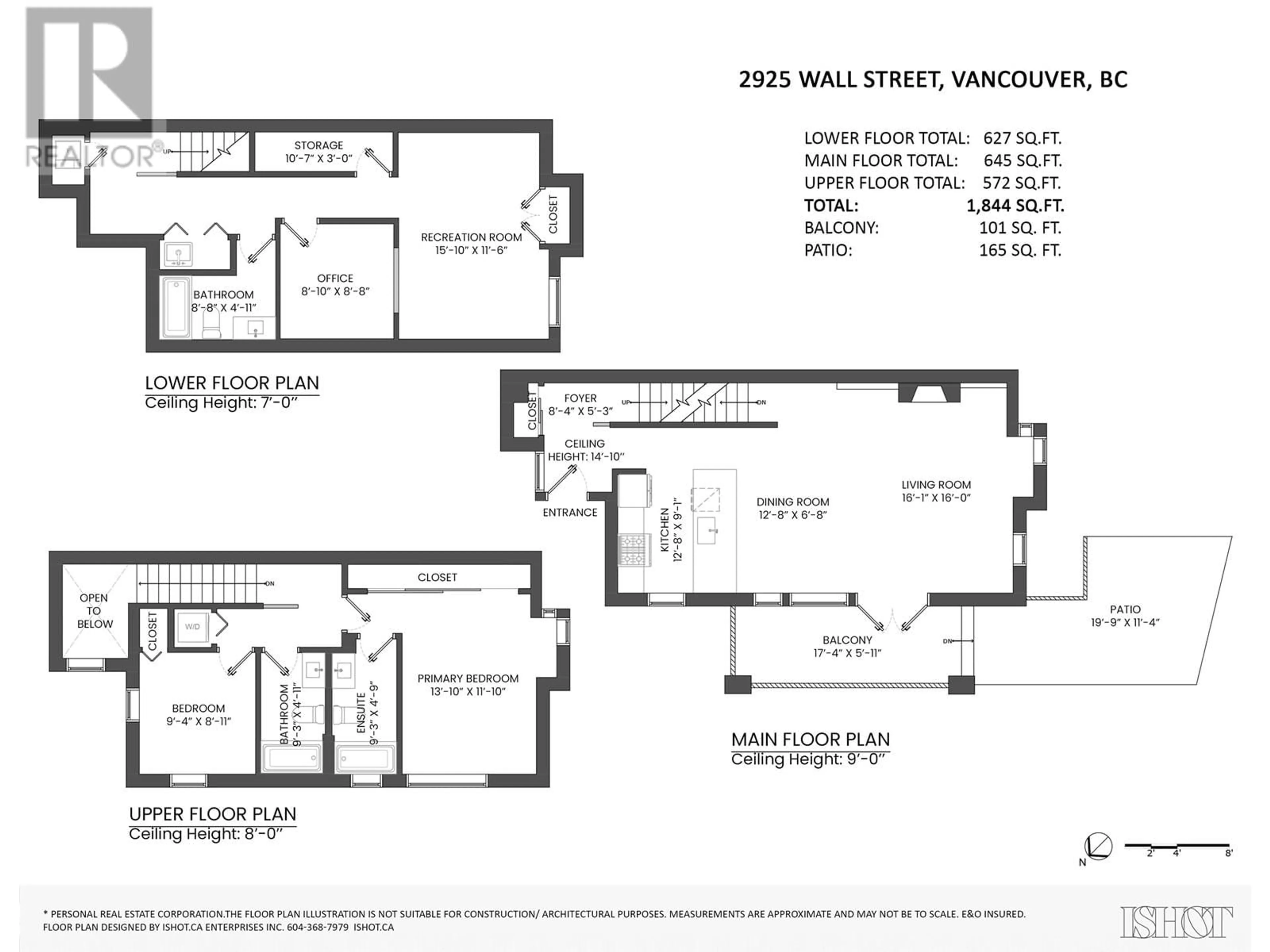 Floor plan for 2925 WALL STREET, Vancouver British Columbia V5K0A6