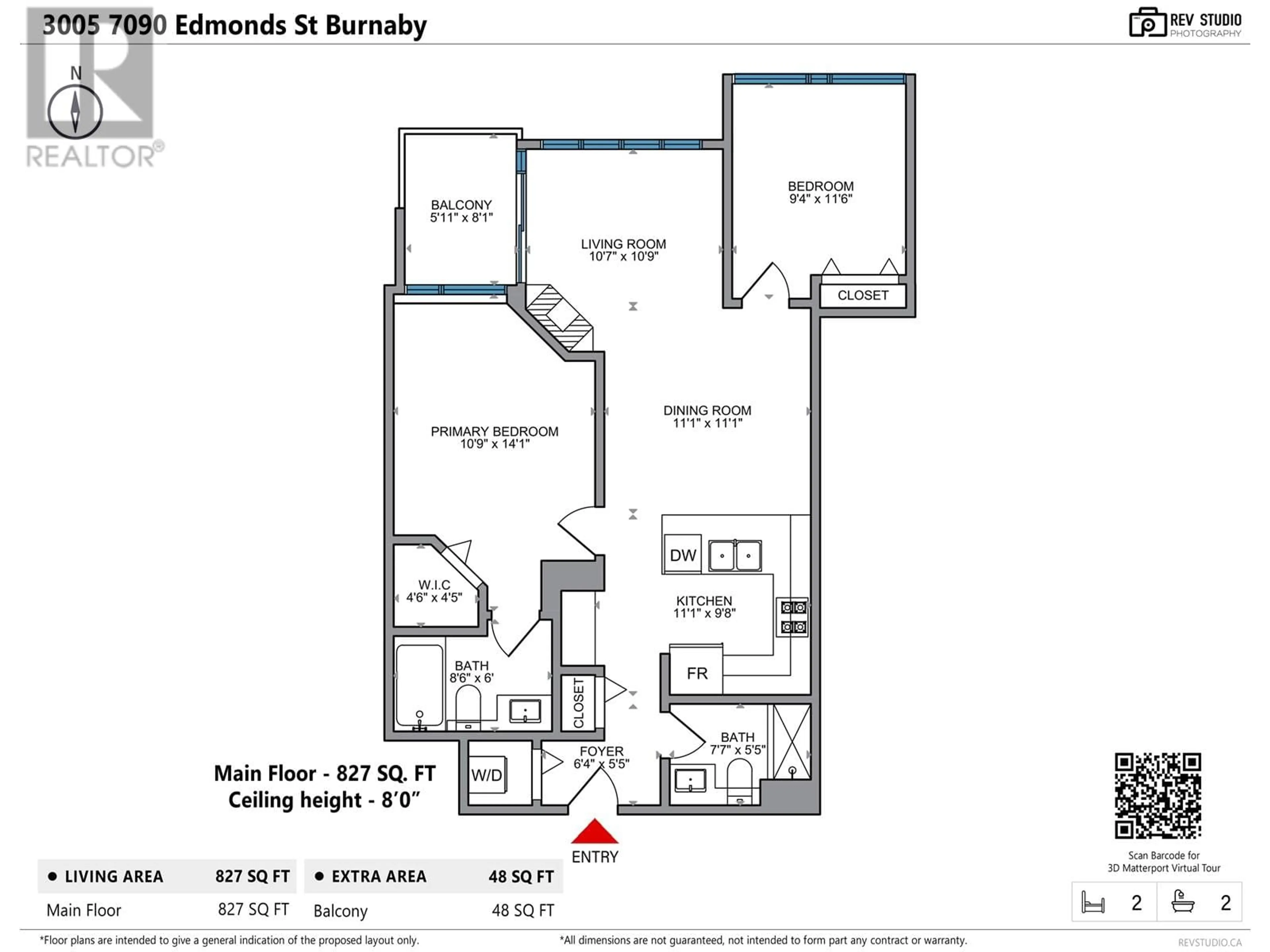 Floor plan for 3005 7090 EDMONDS STREET, Burnaby British Columbia V3N0C6