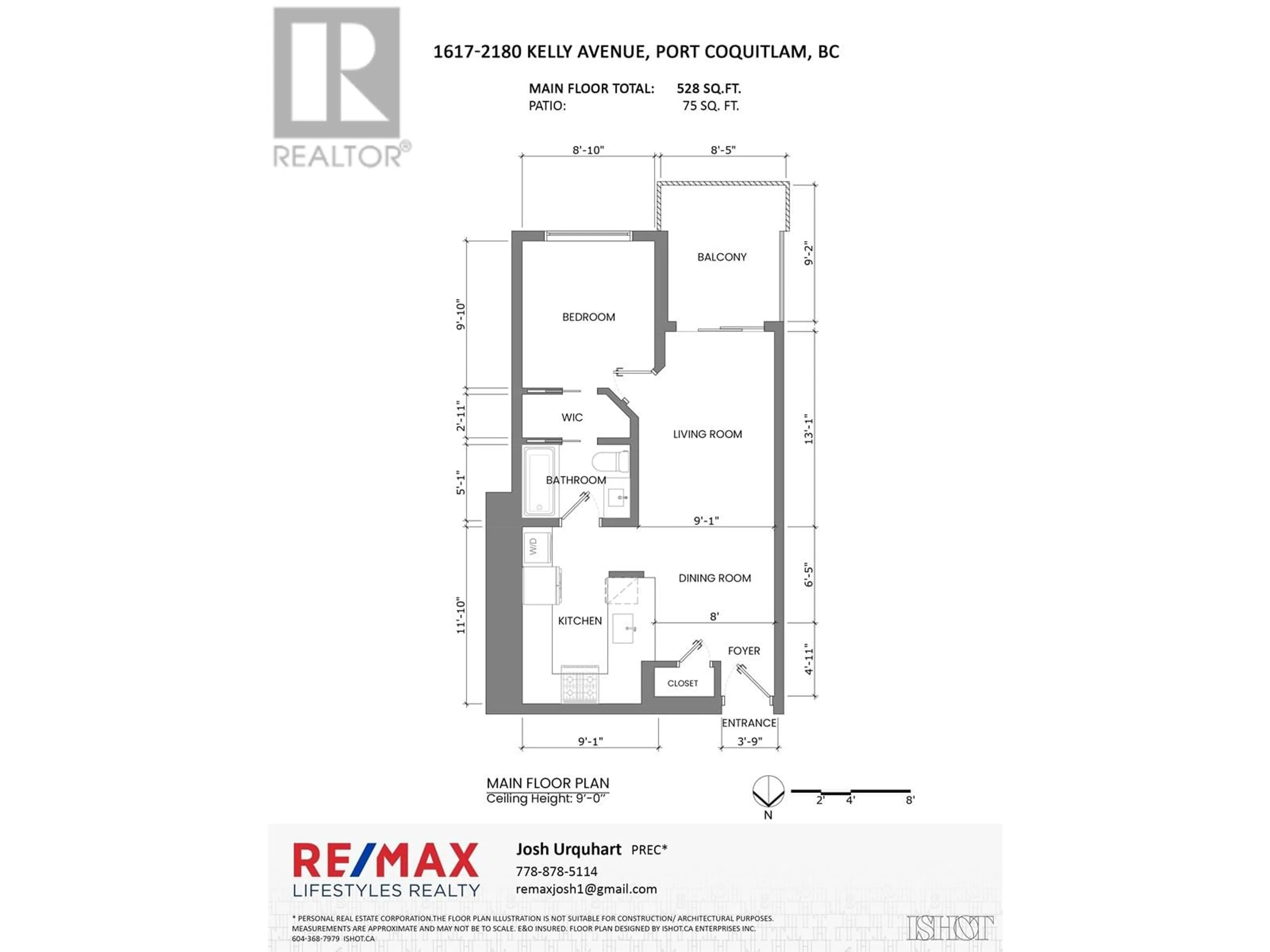 Floor plan for 1617 2180 KELLY AVENUE, Port Coquitlam British Columbia V3C0S5