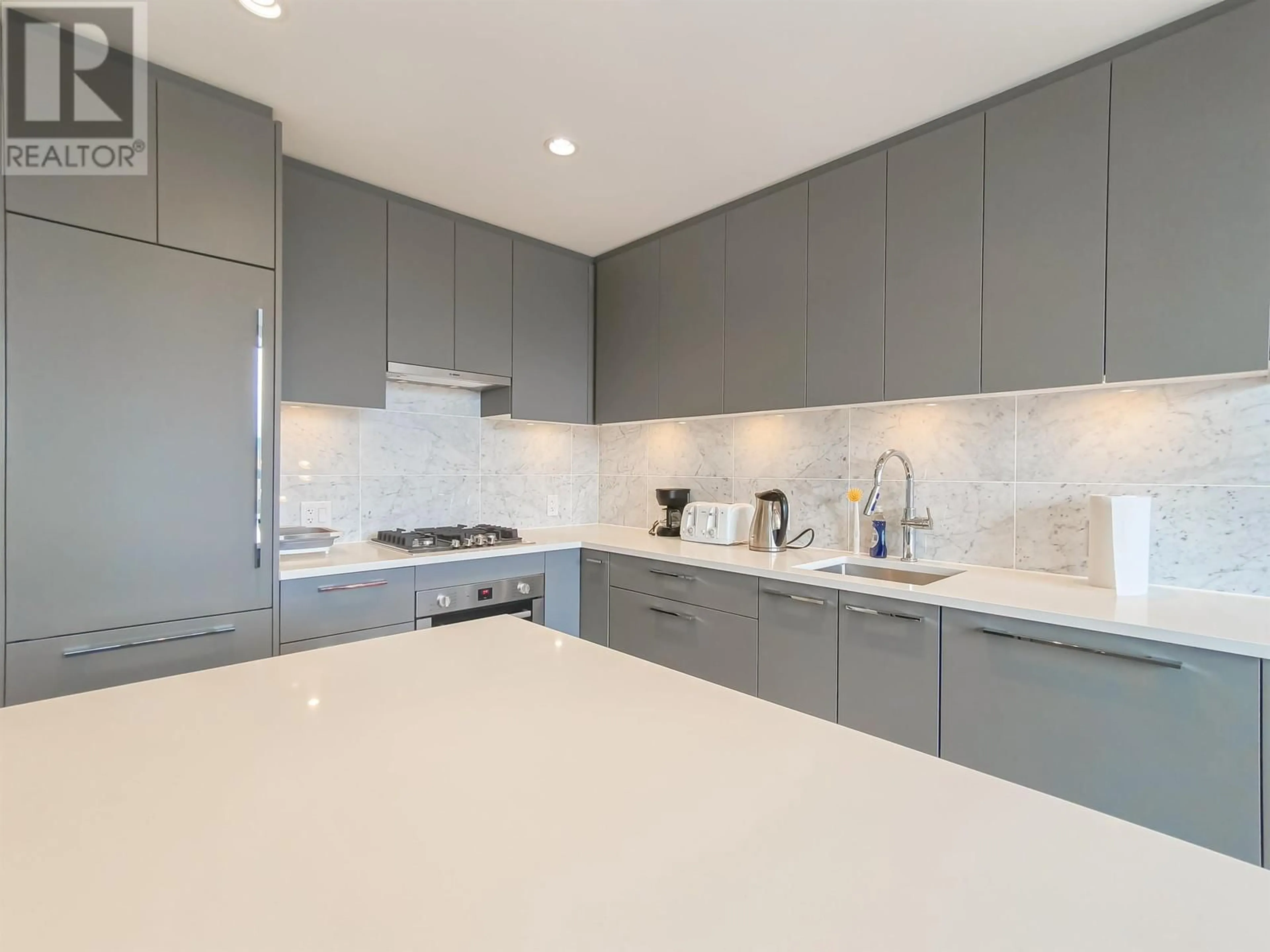 Contemporary kitchen, ceramic/tile floor for 509 - 5380 CROOKED BRANCH ROAD, Vancouver British Columbia V6T0E5