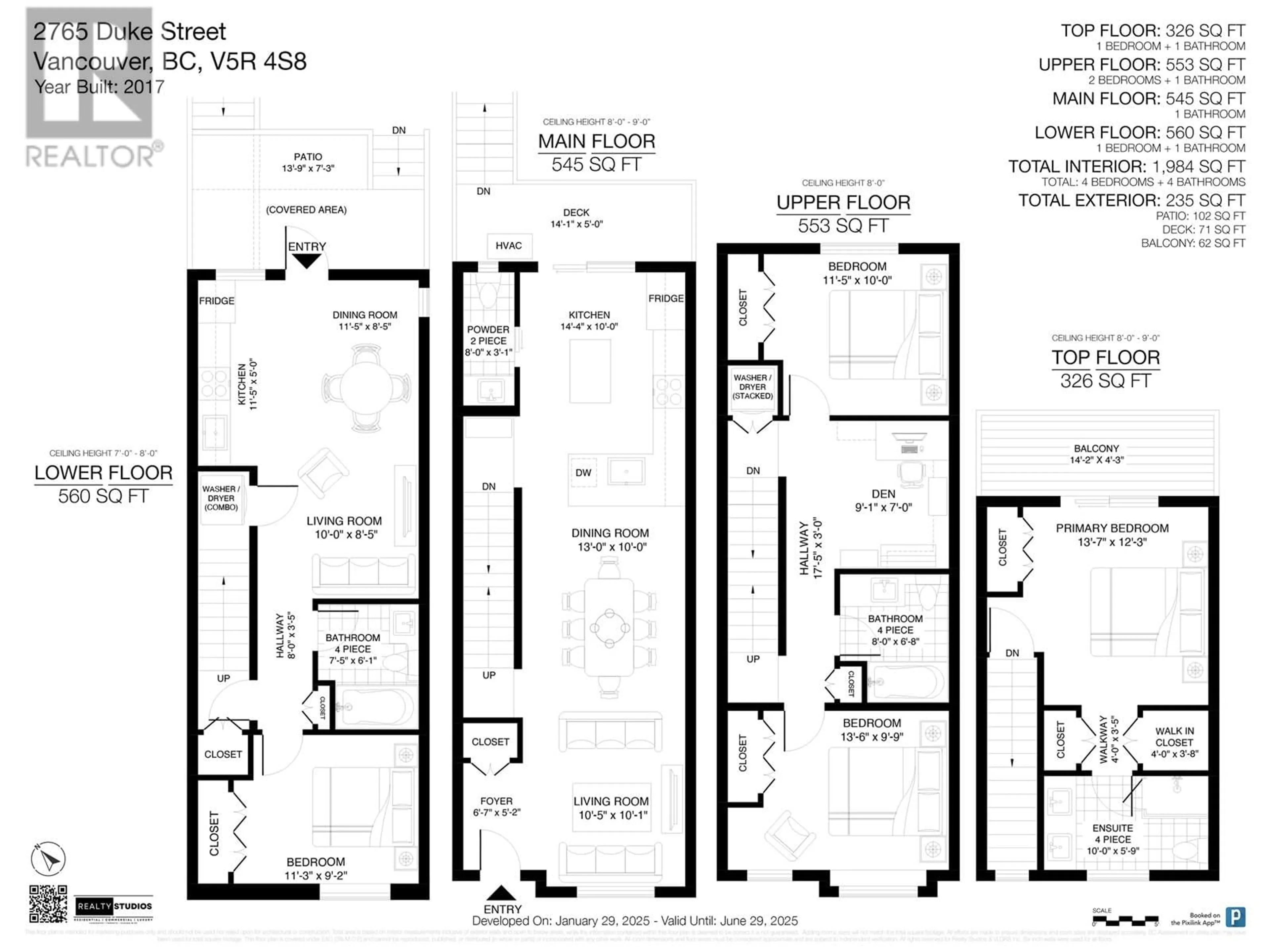 Floor plan for 2765 DUKE STREET, Vancouver British Columbia V5R4S8