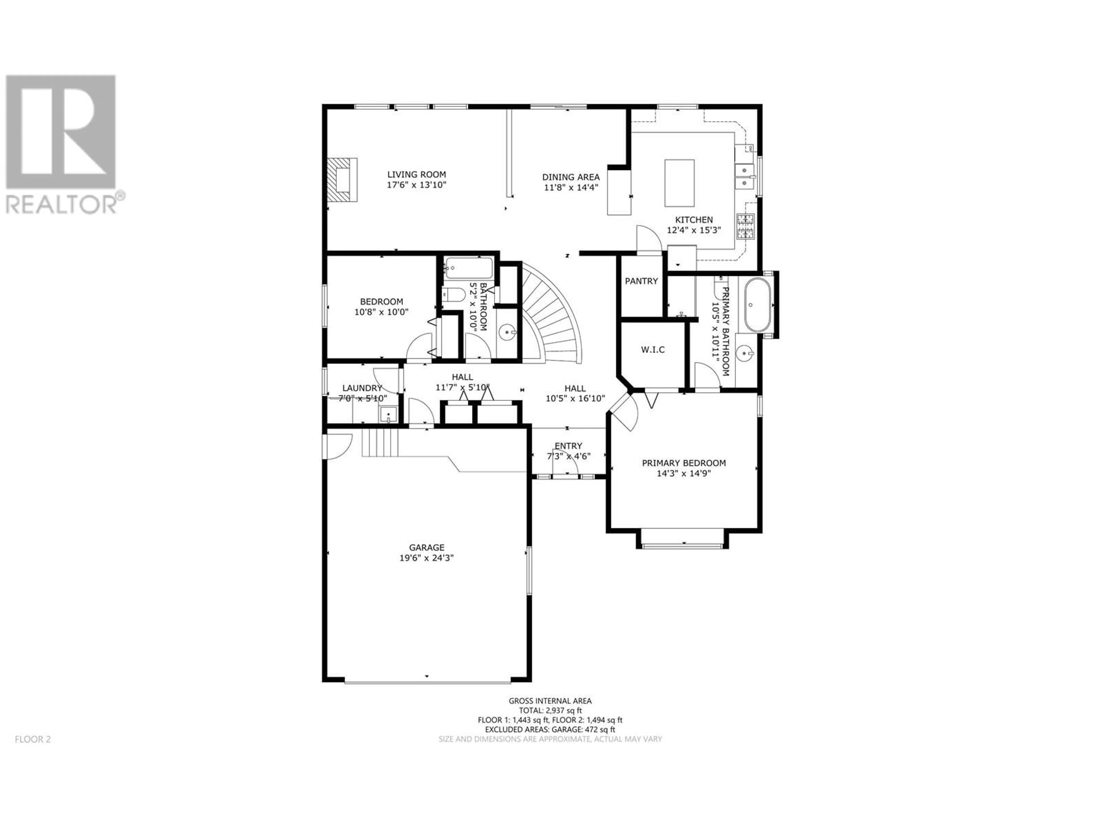 Floor plan for 14259 EVERGREEN ROAD, Fort St. John British Columbia V0C1H0