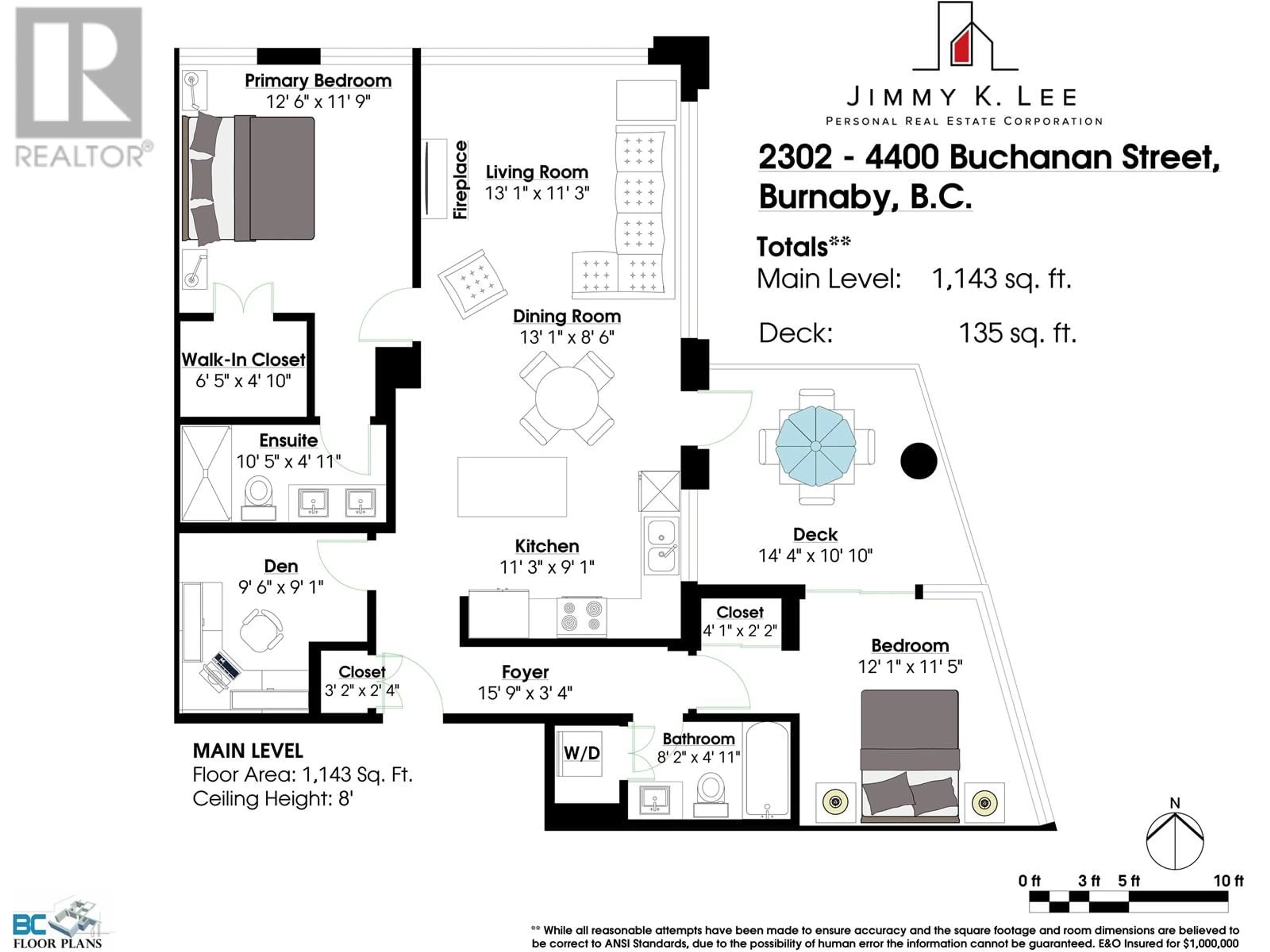 Floor plan for 2302 4400 BUCHANAN STREET, Burnaby British Columbia V5C0E3