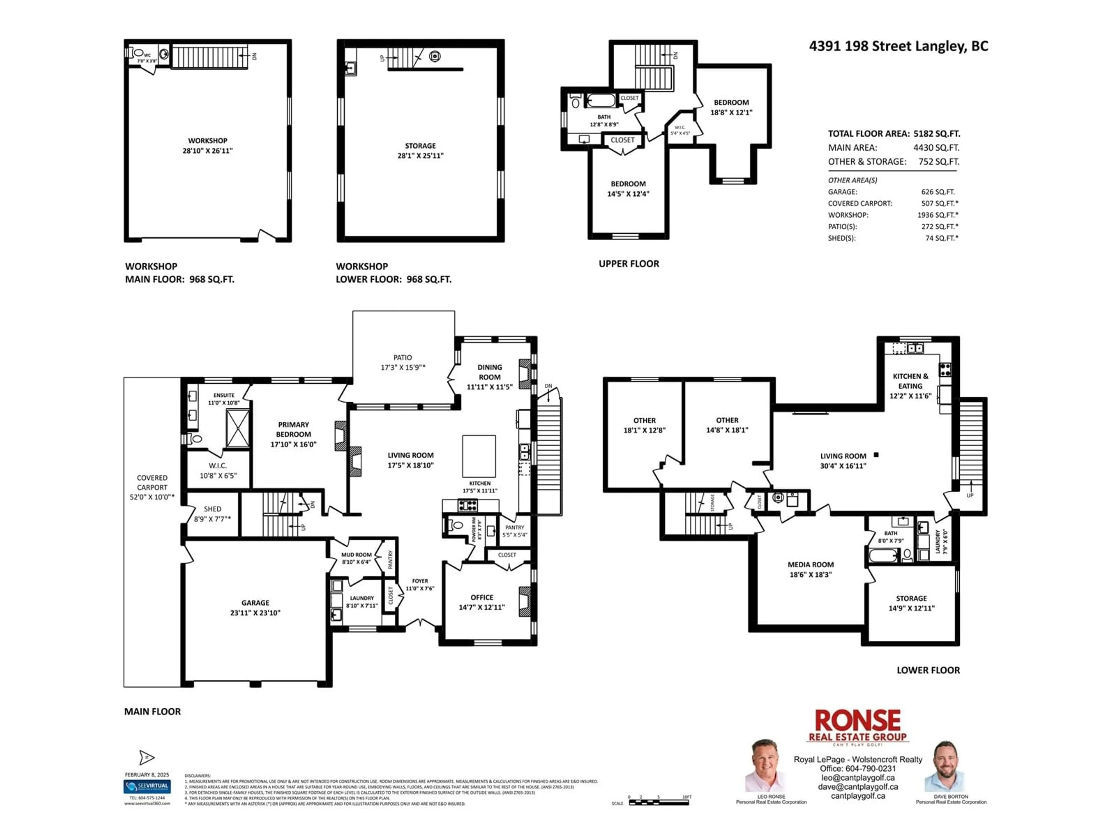 Floor plan for 4391 198TH STREET, Langley British Columbia V3A1E5