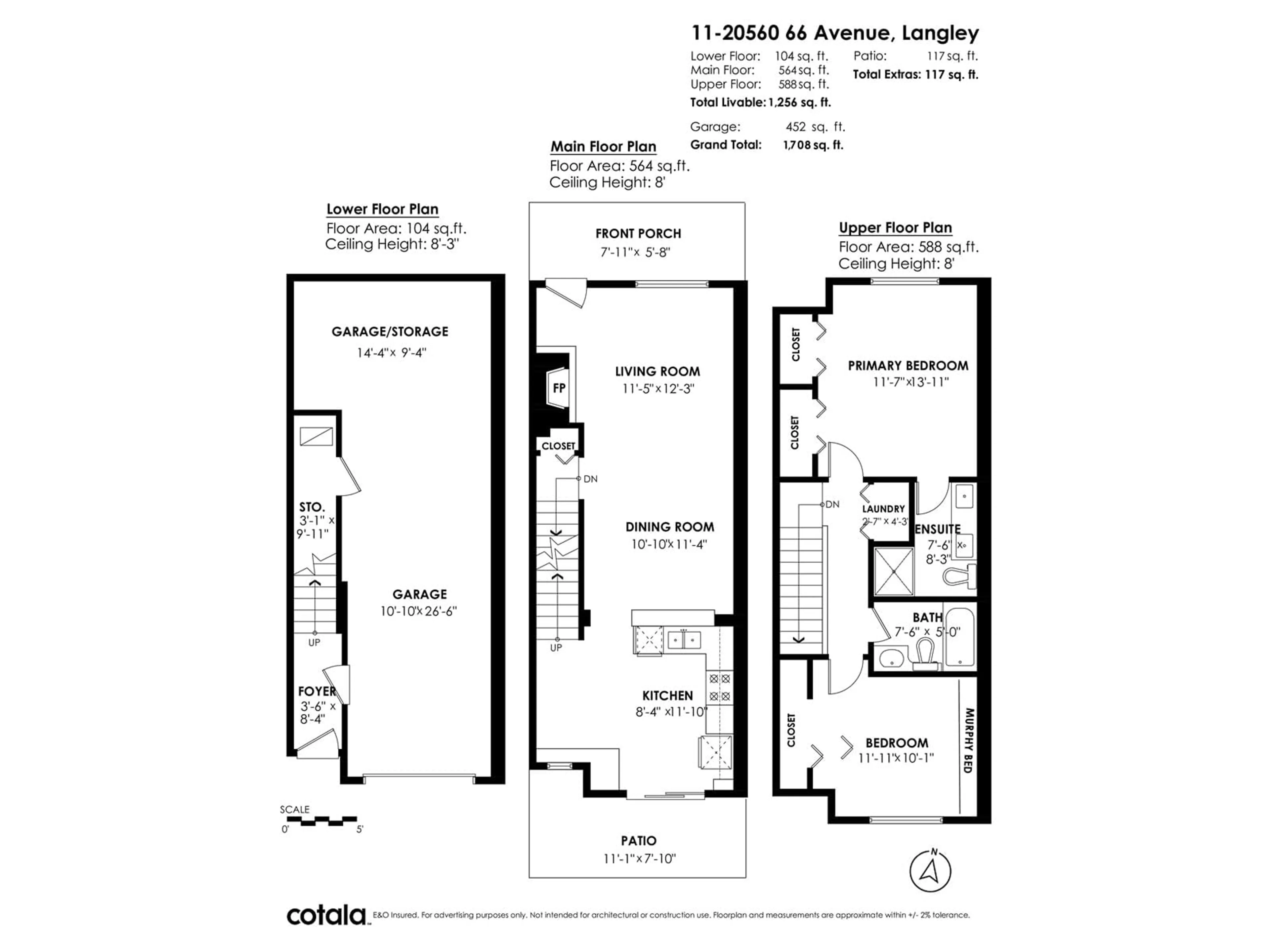 Floor plan for 11 20560 66 AVENUE, Langley British Columbia V2Y2Y8