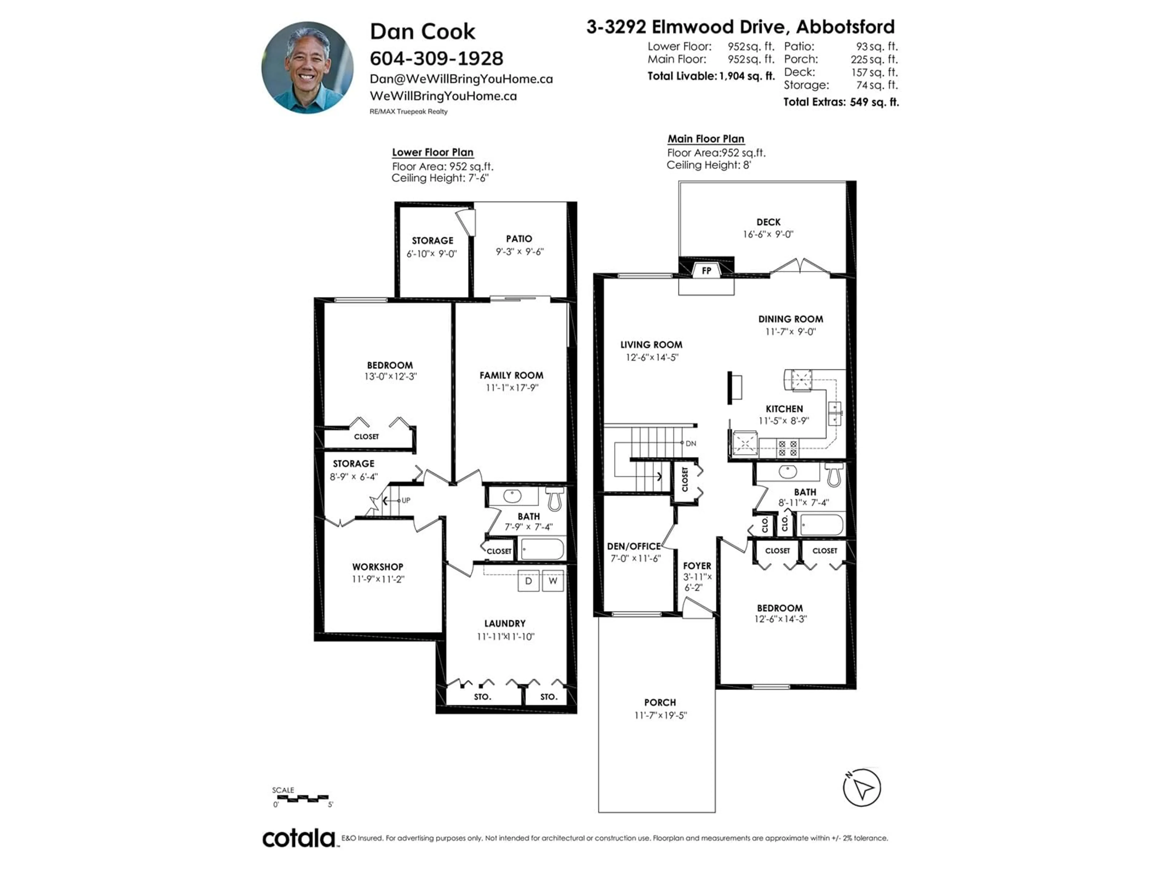 Floor plan for 3 3292 ELMWOOD DRIVE, Abbotsford British Columbia V2S6B2