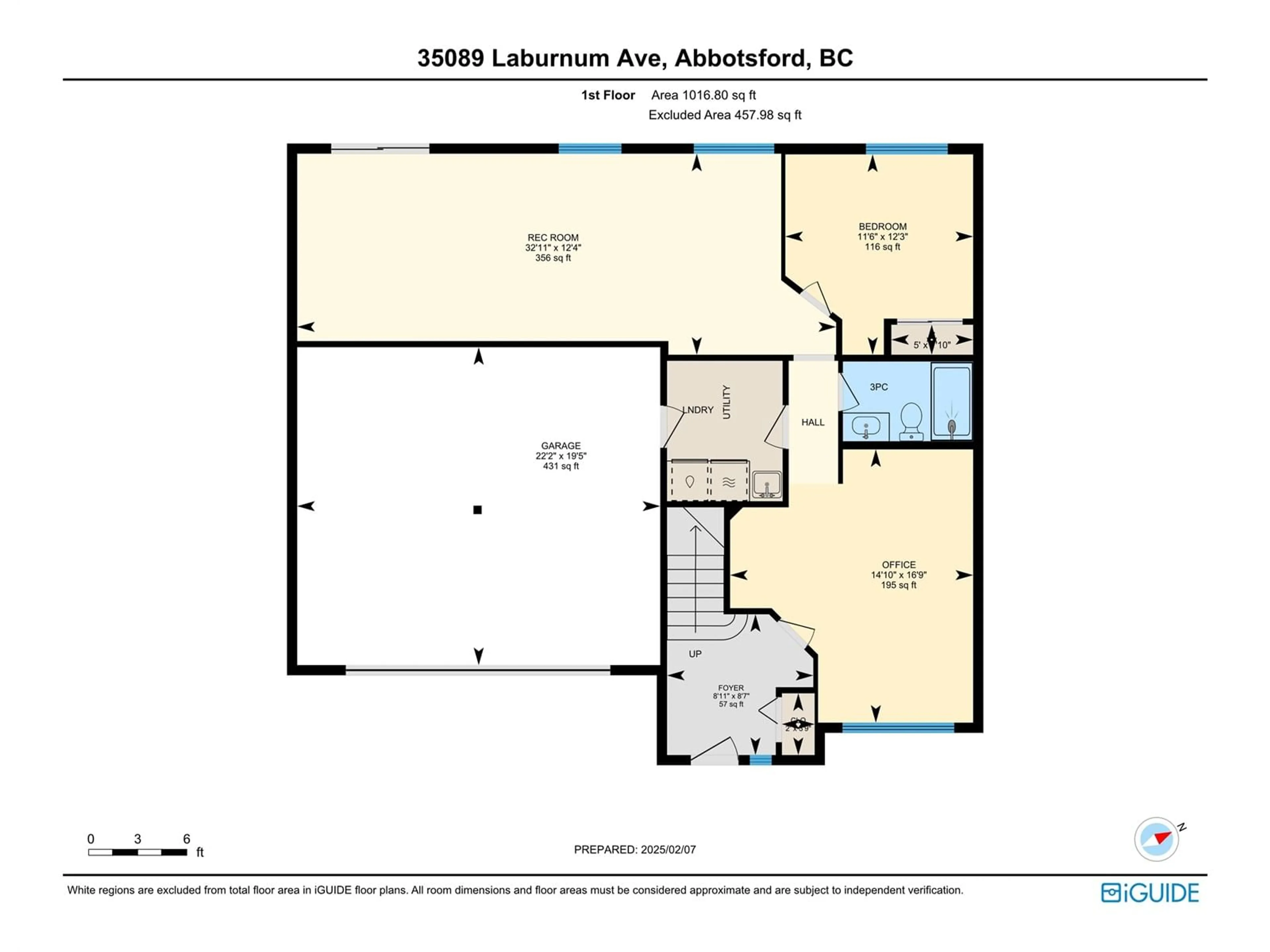 Floor plan for 35089 LABURNUM AVENUE, Abbotsford British Columbia V2S8K3