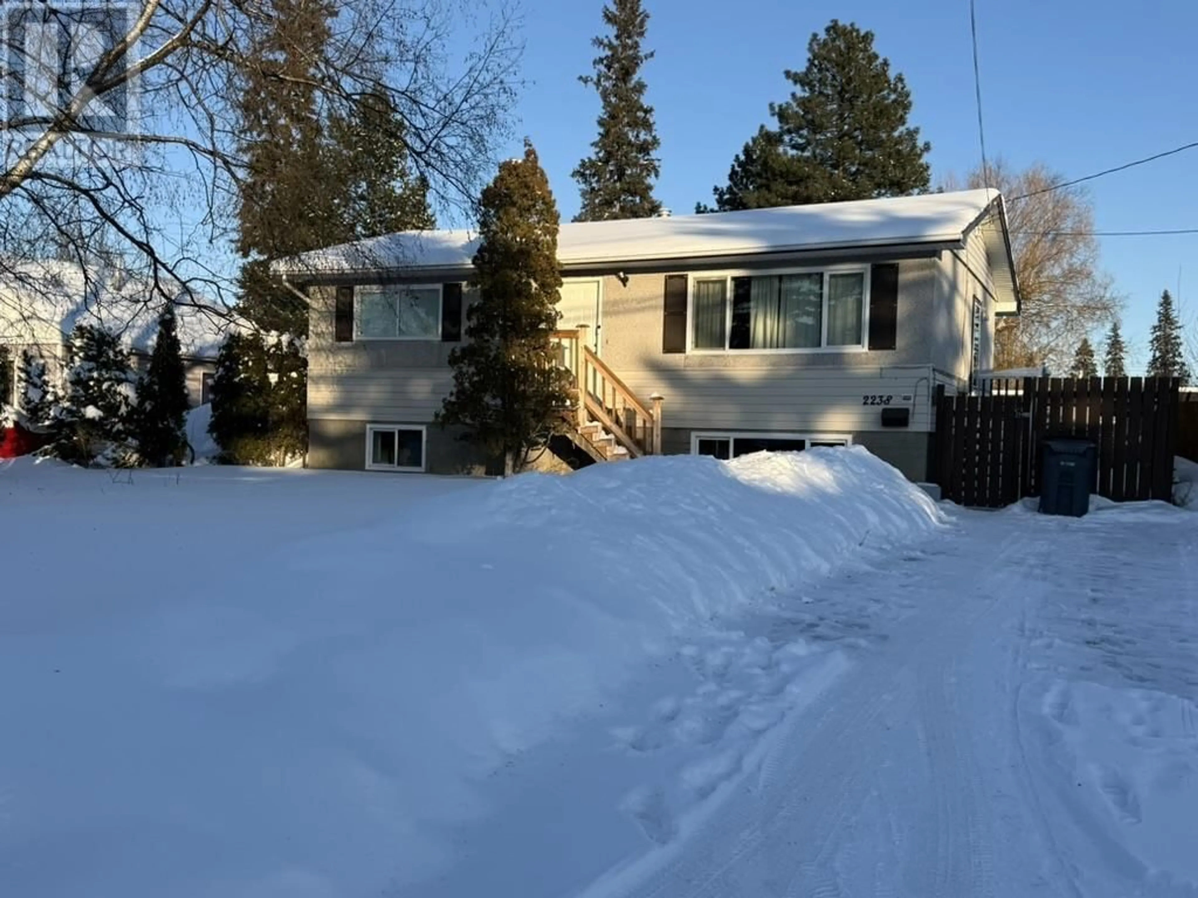 A pic from outside/outdoor area/front of a property/back of a property/a pic from drone, street for 2238 UPLAND STREET, Prince George British Columbia V2L2V7