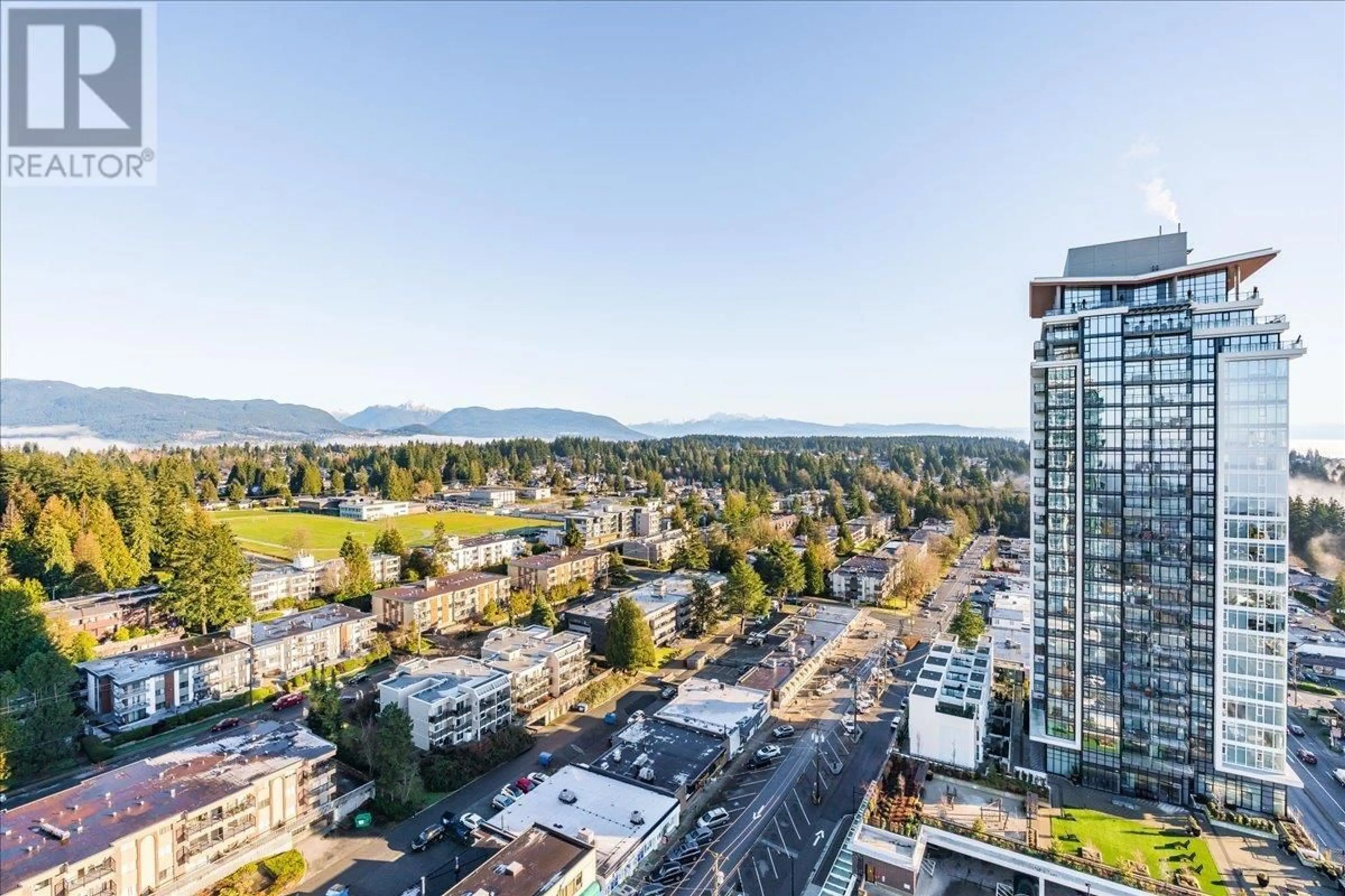 A pic from outside/outdoor area/front of a property/back of a property/a pic from drone, city buildings view from balcony for 1809 505 NELSON STREET, Coquitlam British Columbia V3J0R5