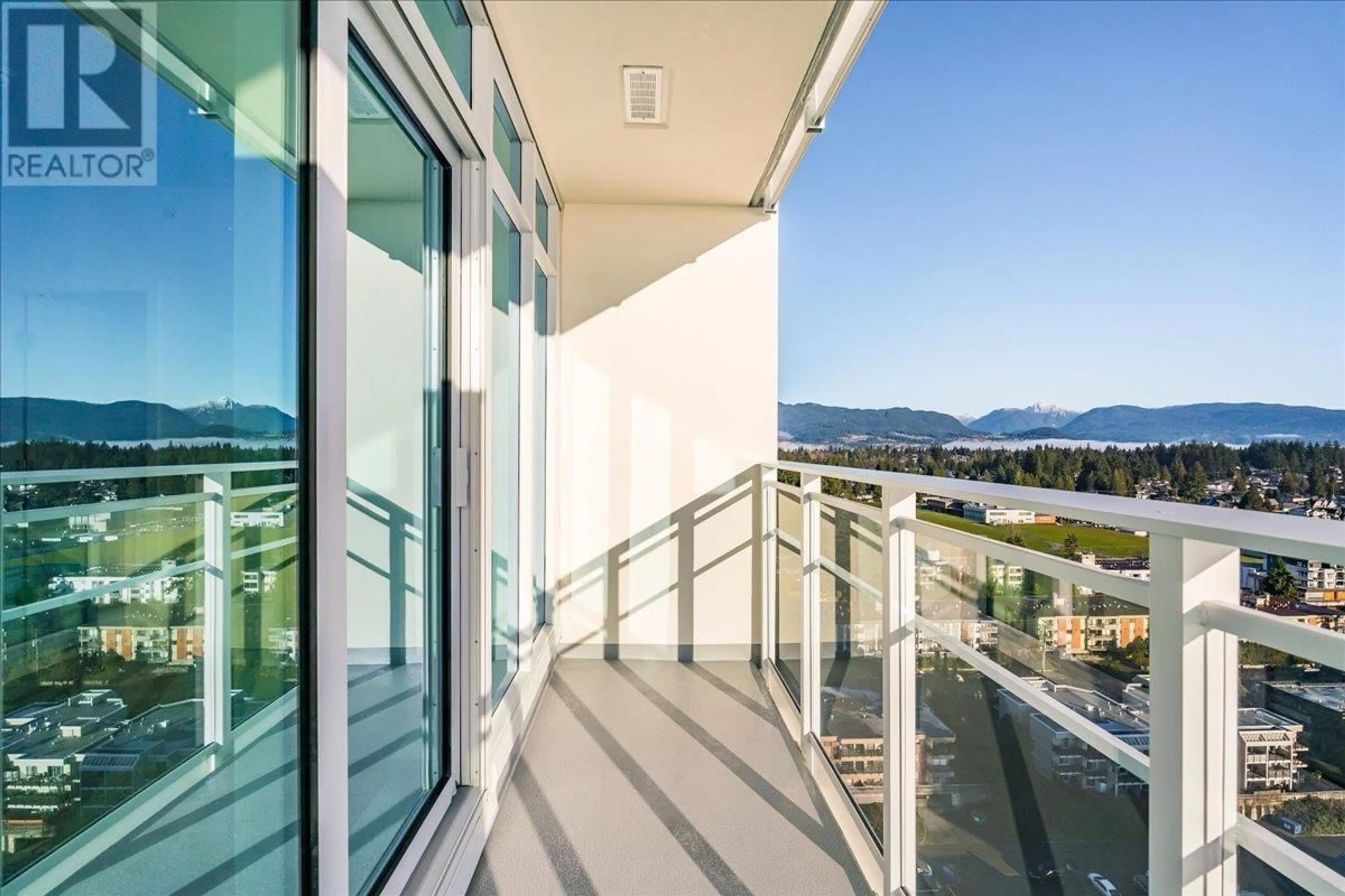 Balcony in the apartment, mountain view for 1809 505 NELSON STREET, Coquitlam British Columbia V3J0R5