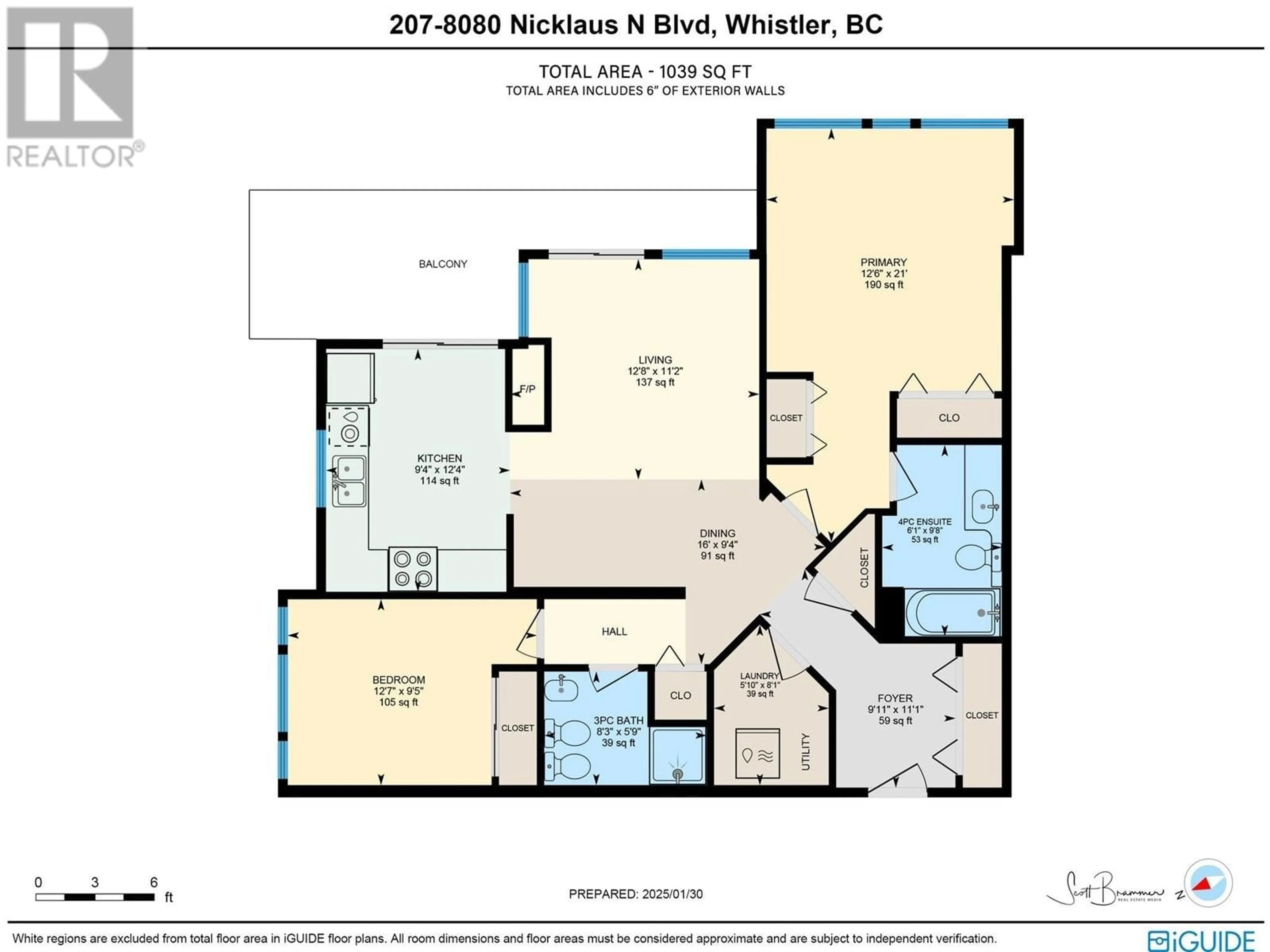 Floor plan for 207 - 8080 NICKLAUS NORTH BOULEVARD, Whistler British Columbia V8E1J7