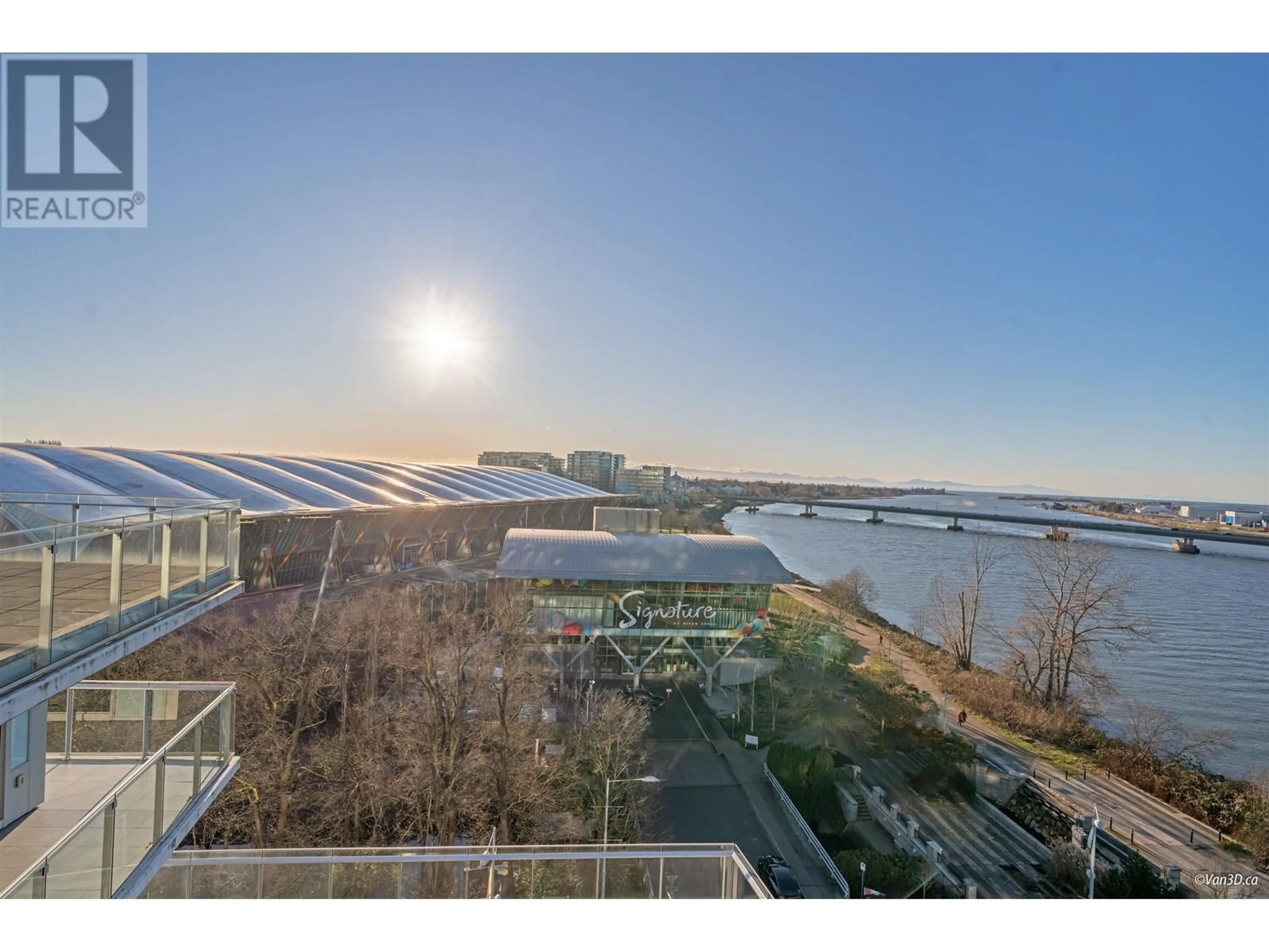 A pic from outside/outdoor area/front of a property/back of a property/a pic from drone, water/lake/river/ocean view for 802 6611 PEARSON WAY, Richmond British Columbia V7C0C3