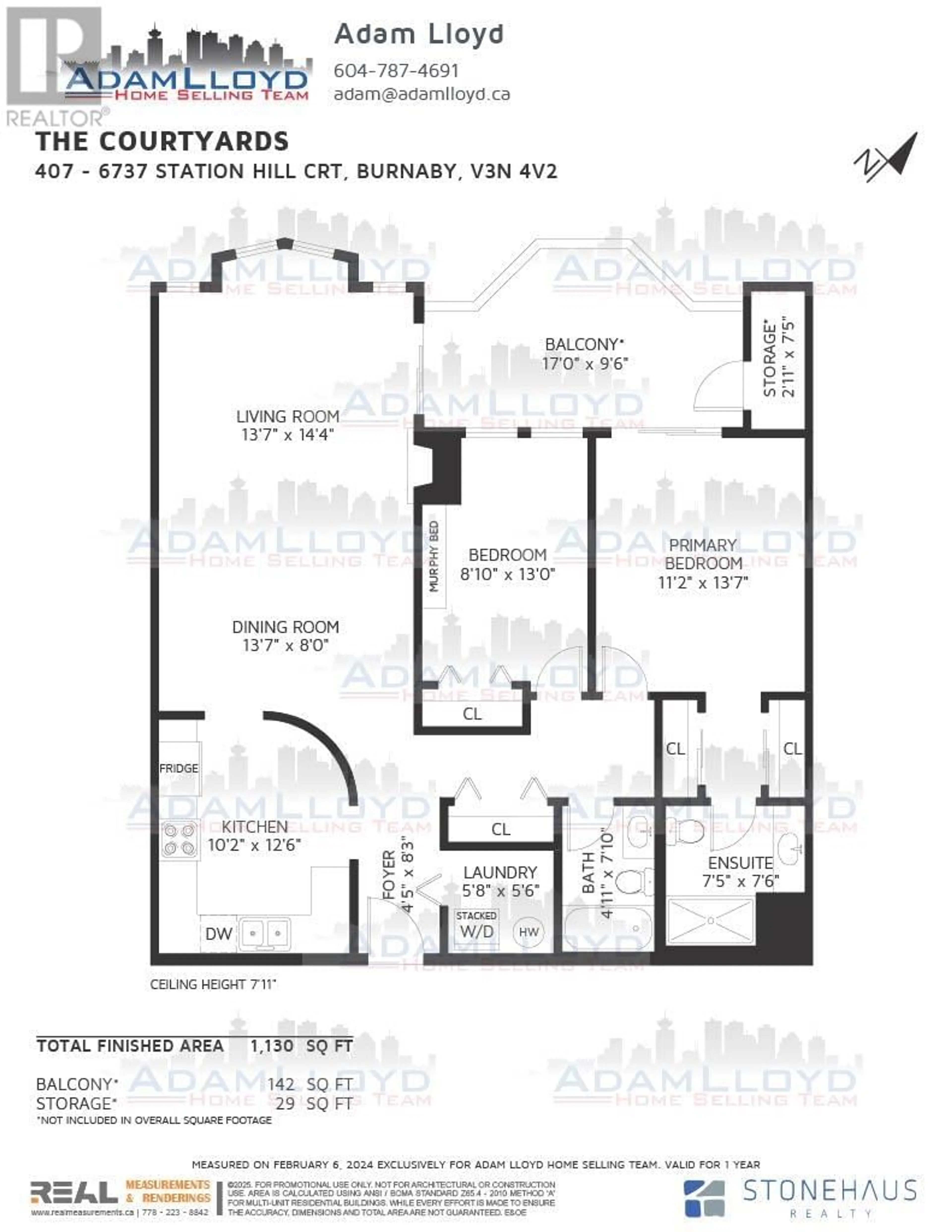 Floor plan for 407 6737 STATION HILL COURT, Burnaby British Columbia V3N4V2