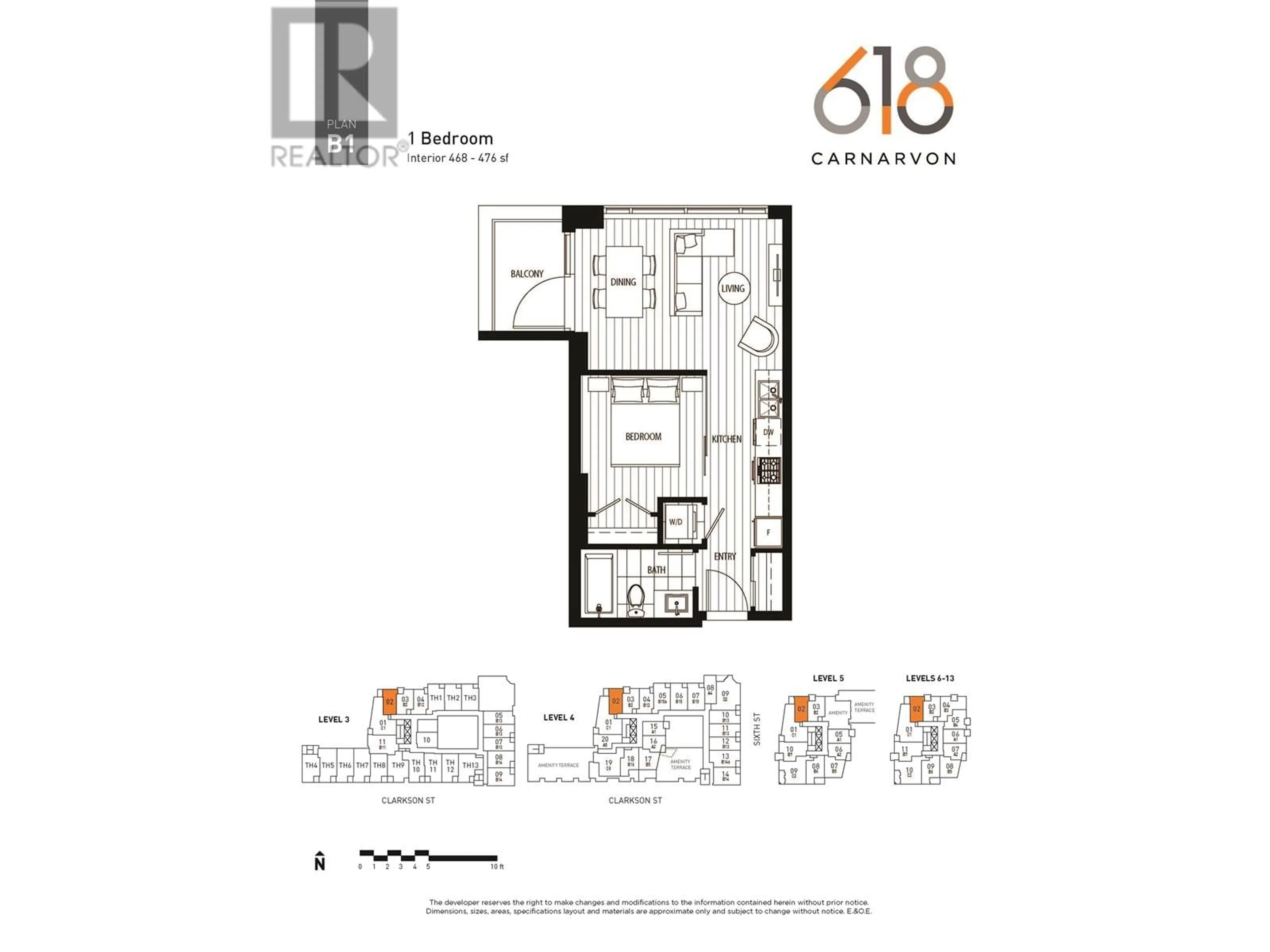 Floor plan for 1302 - 618 CARNARVON STREET, New Westminster British Columbia V3M0N9