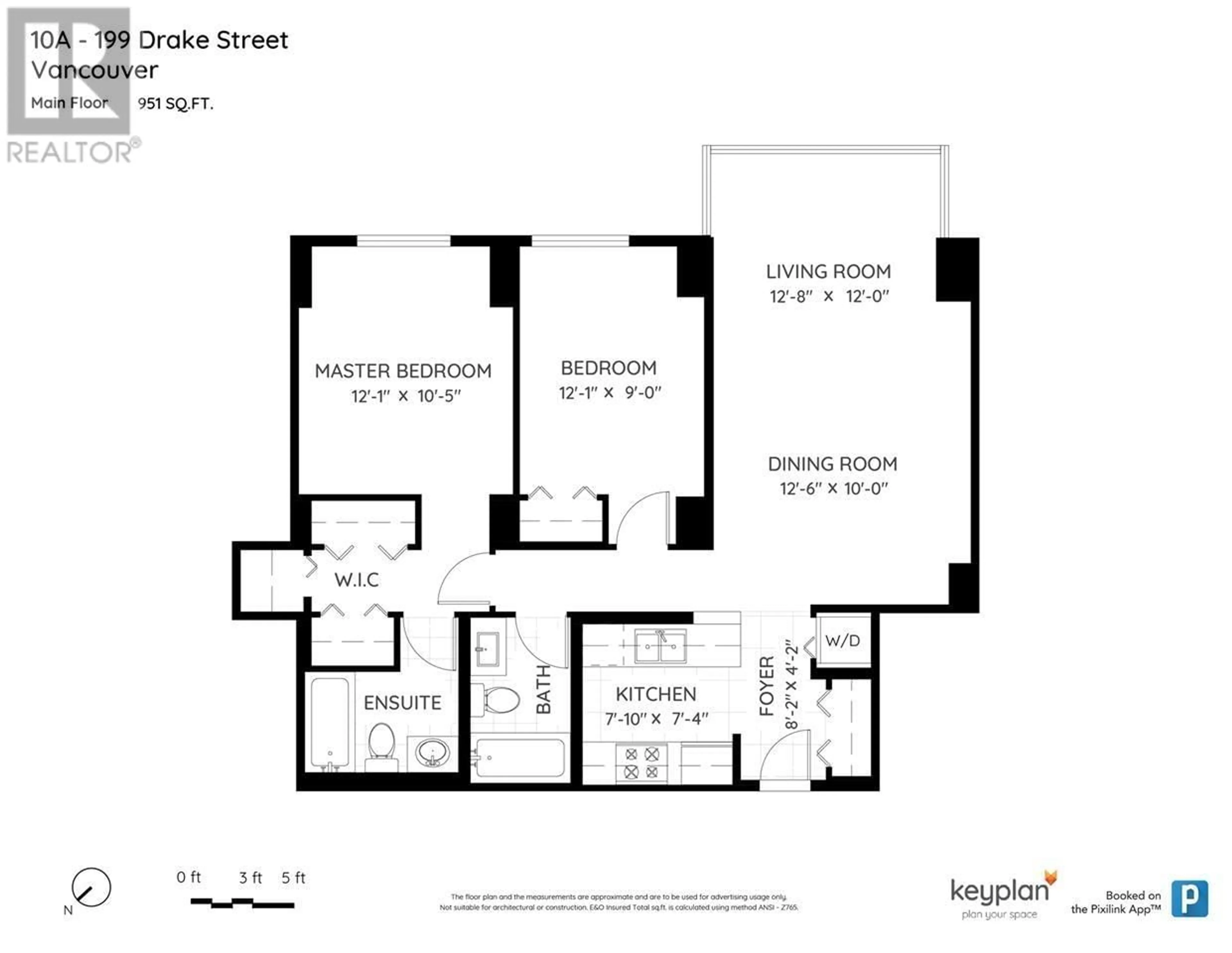 Floor plan for 10A 199 DRAKE STREET, Vancouver British Columbia V6Z2T9