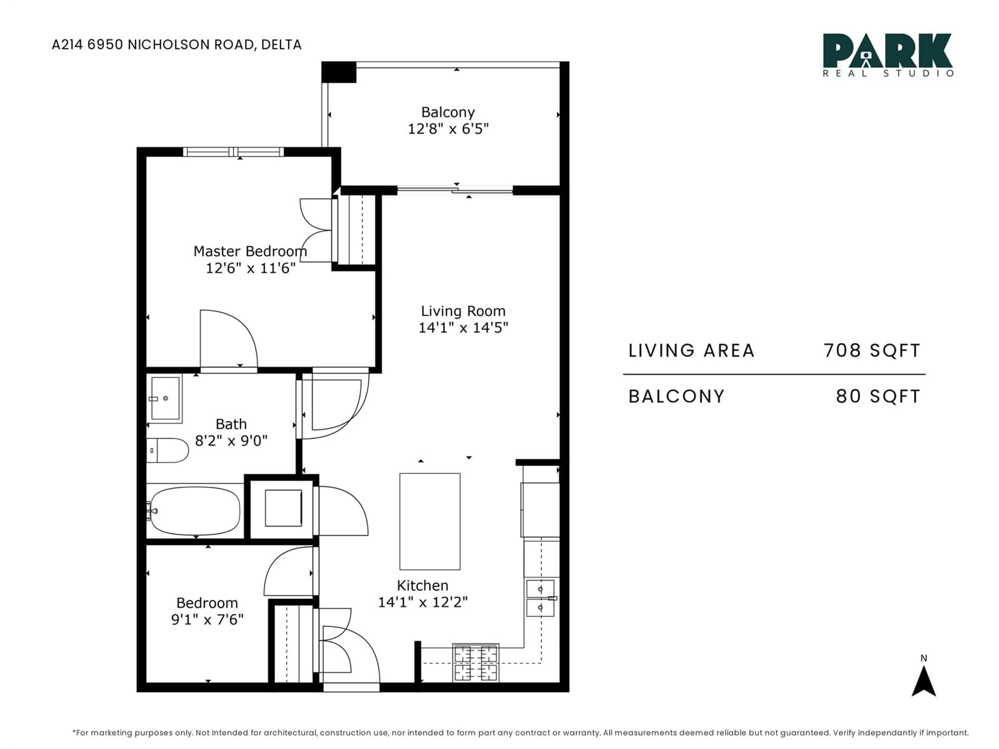 Floor plan for A214 6950 NICHOLSON ROAD, Delta British Columbia V4E0A8