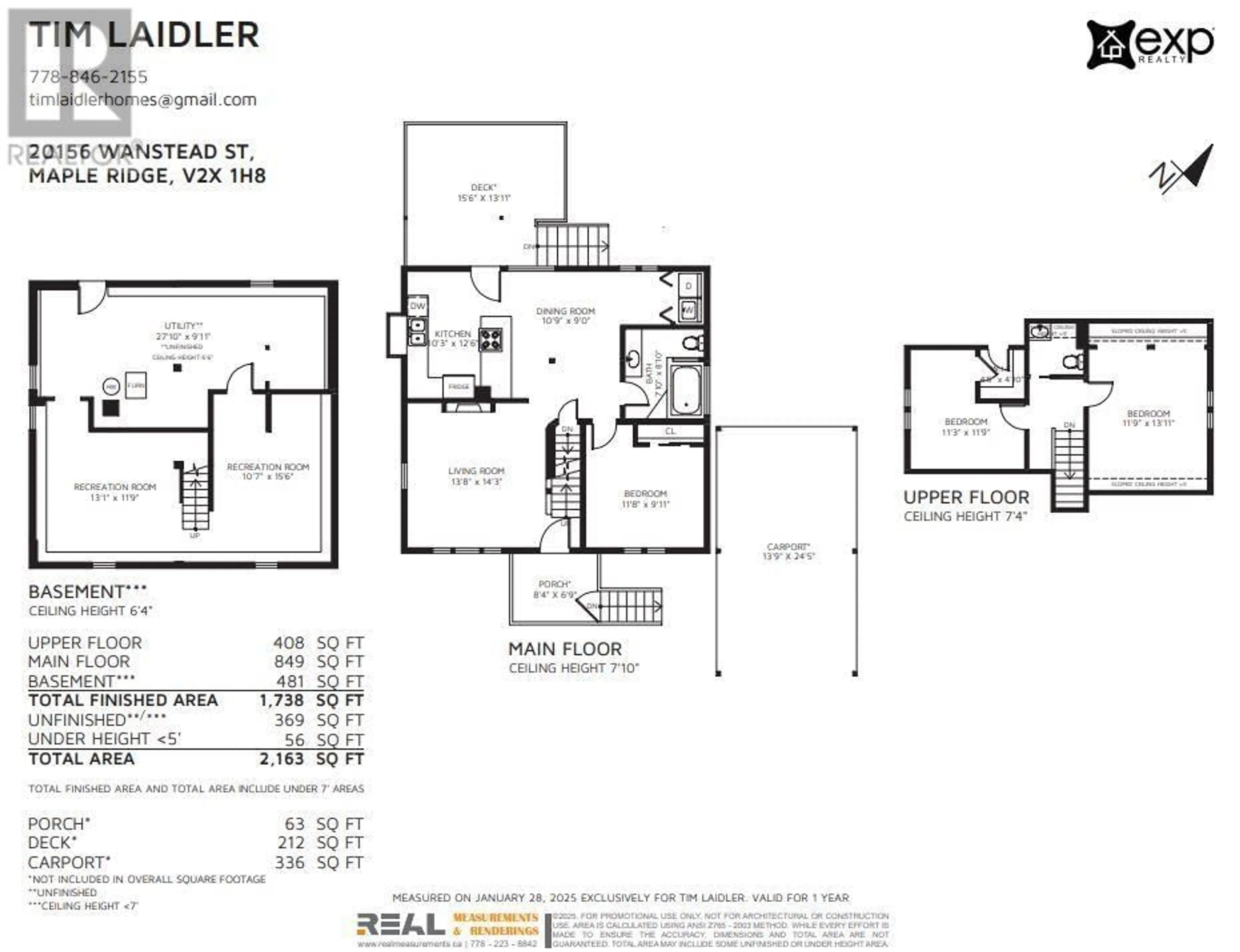 Floor plan for 20156 WANSTEAD STREET, Maple Ridge British Columbia V2X1H8