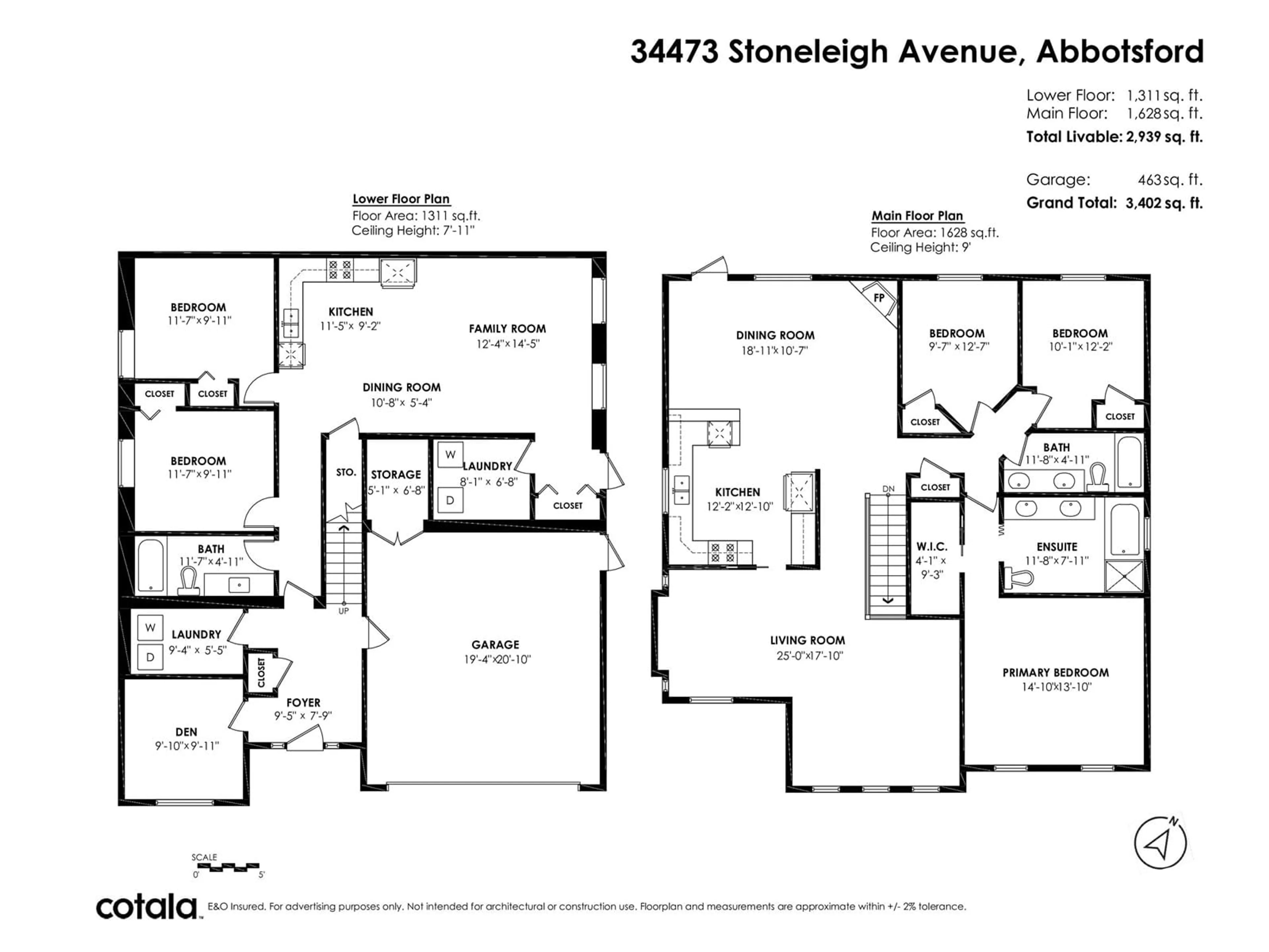 Floor plan for 34473 STONELEIGH AVENUE, Abbotsford British Columbia V2S8N4