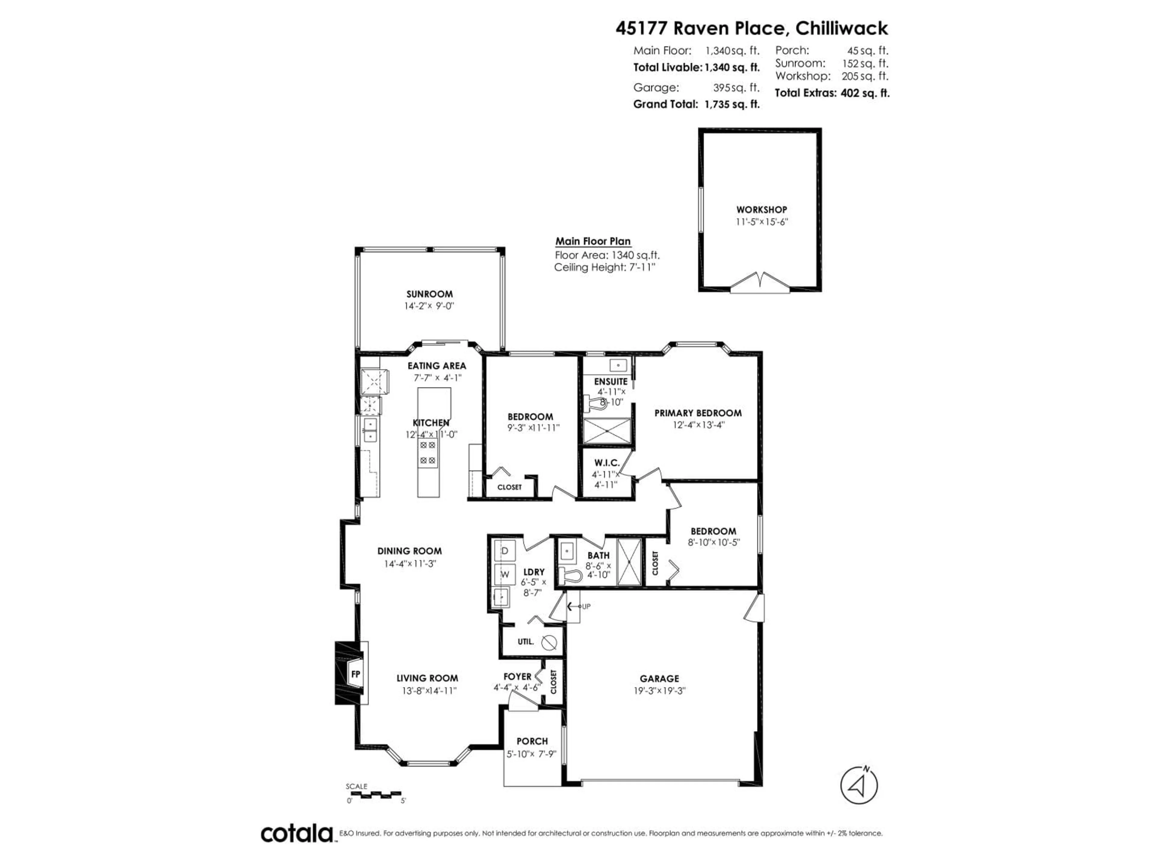 Floor plan for 45177 RAVEN PLACE|Sardis West Vedder, Sardis British Columbia V2R2X1