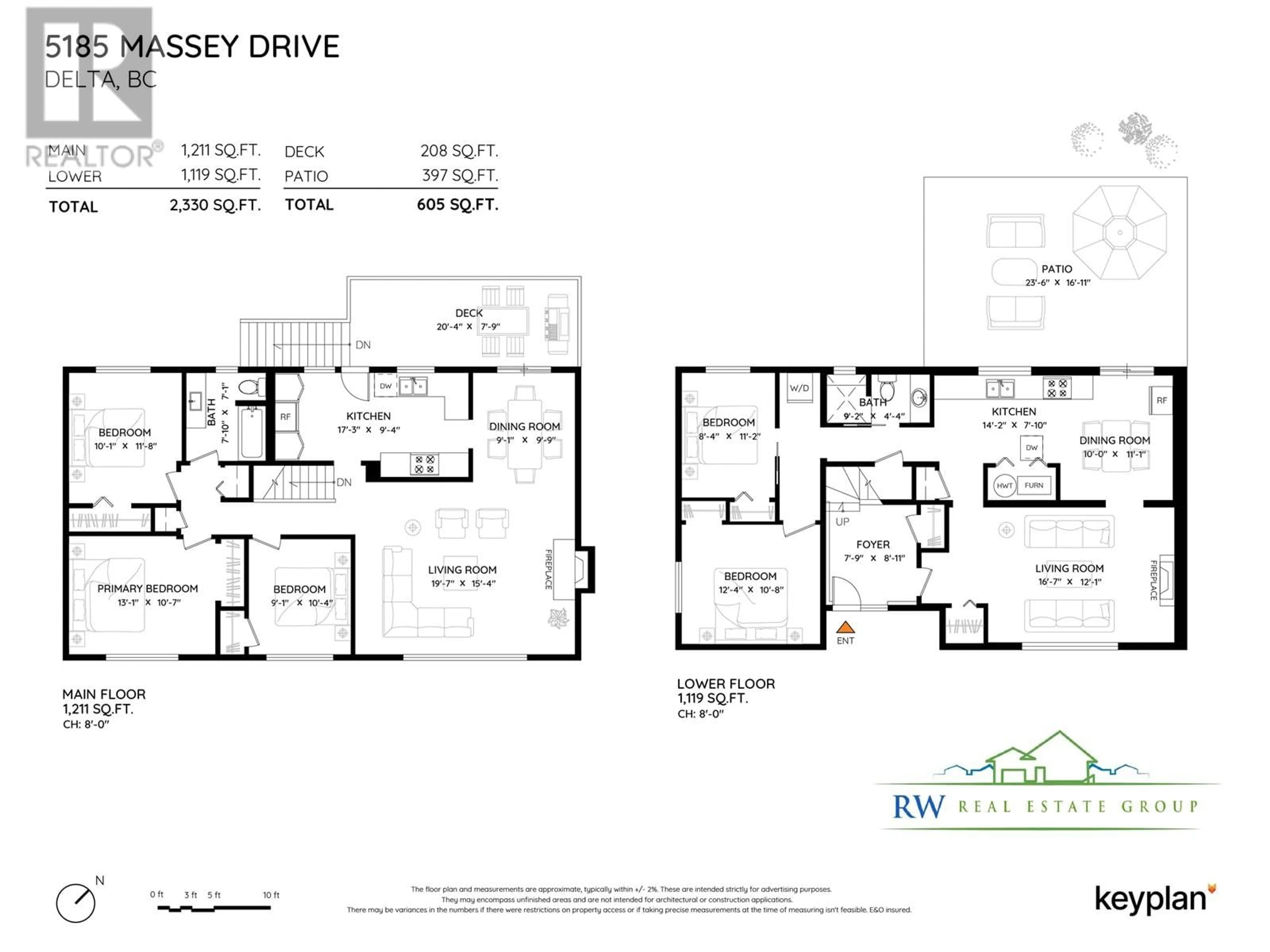 Floor plan for 5185 MASSEY DRIVE, Delta British Columbia V4K1B6