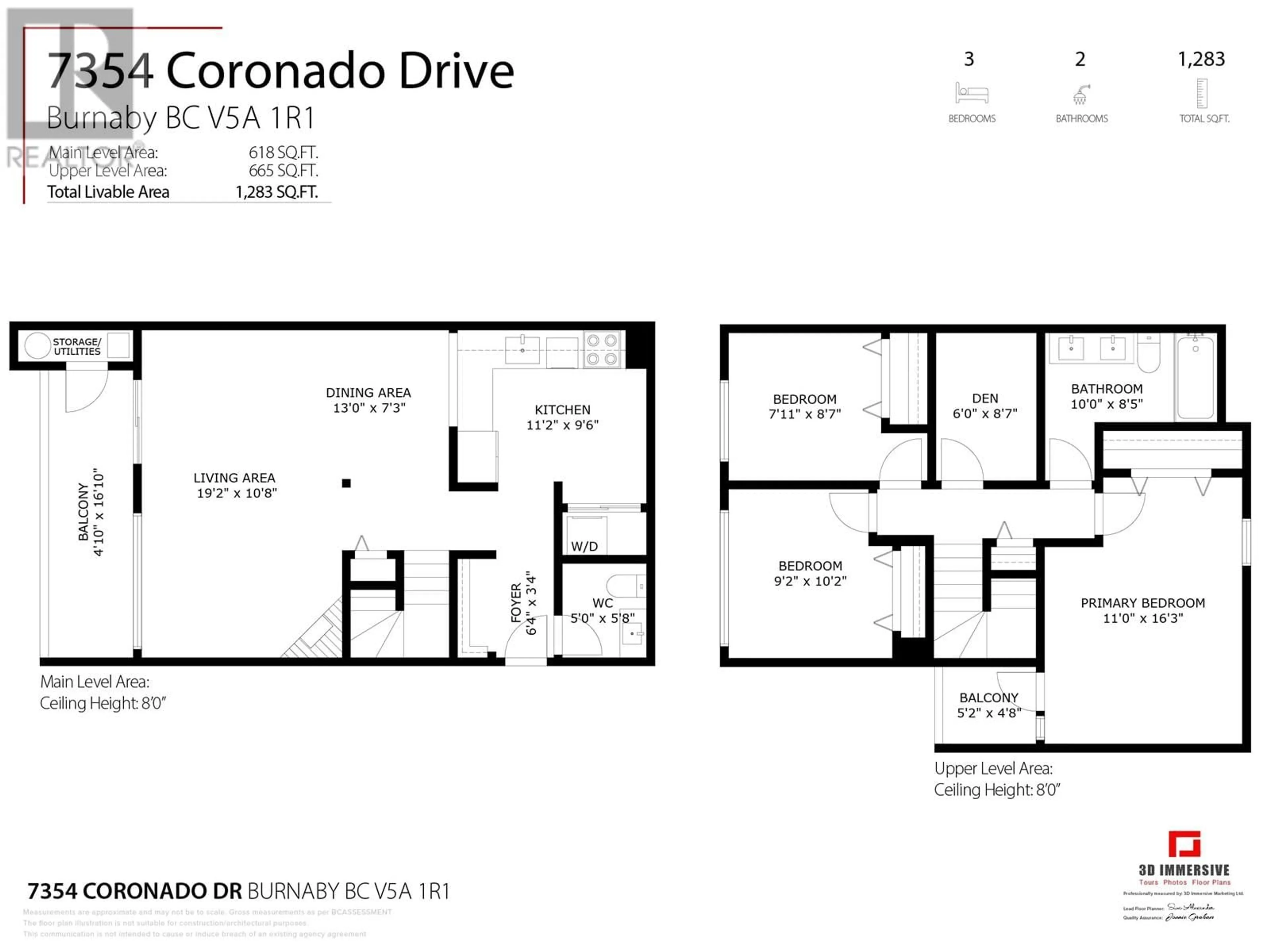 Floor plan for 7354 CORONADO DRIVE, Burnaby British Columbia V5A1R1