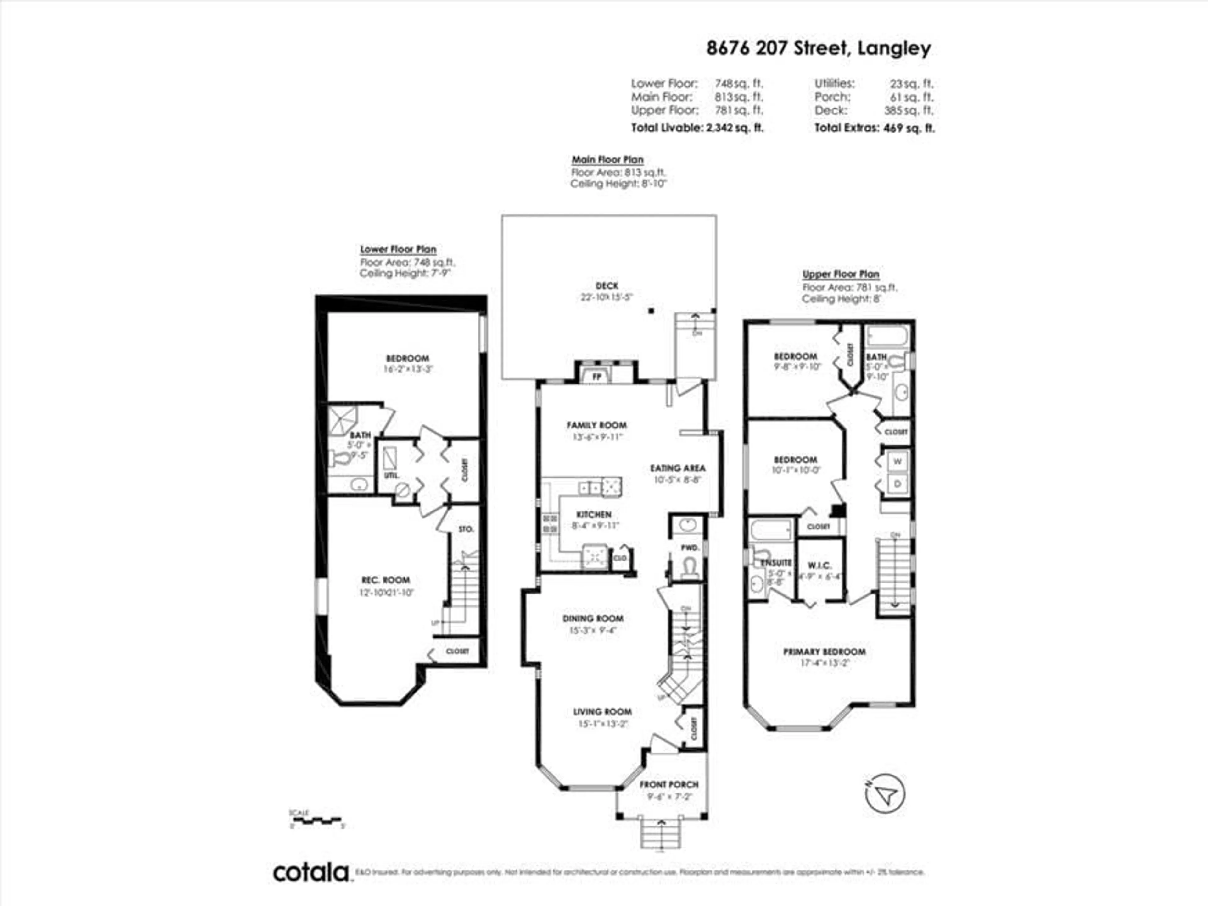 Floor plan for 8676 207 STREET, Langley British Columbia V1M3X4