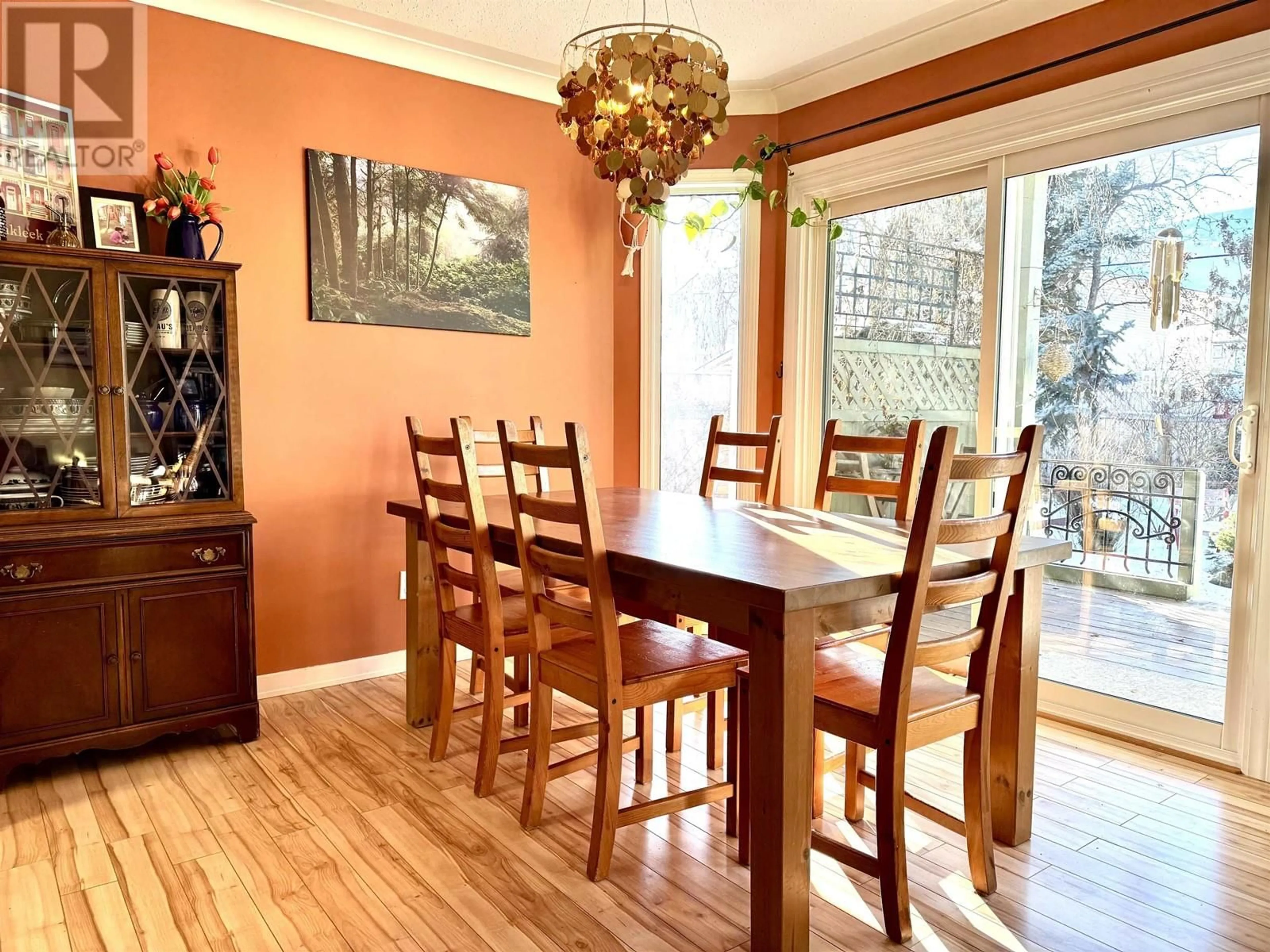 Dining room, wood/laminate floor for 4235 ASTLAIS PLACE, Smithers British Columbia V0J2N0