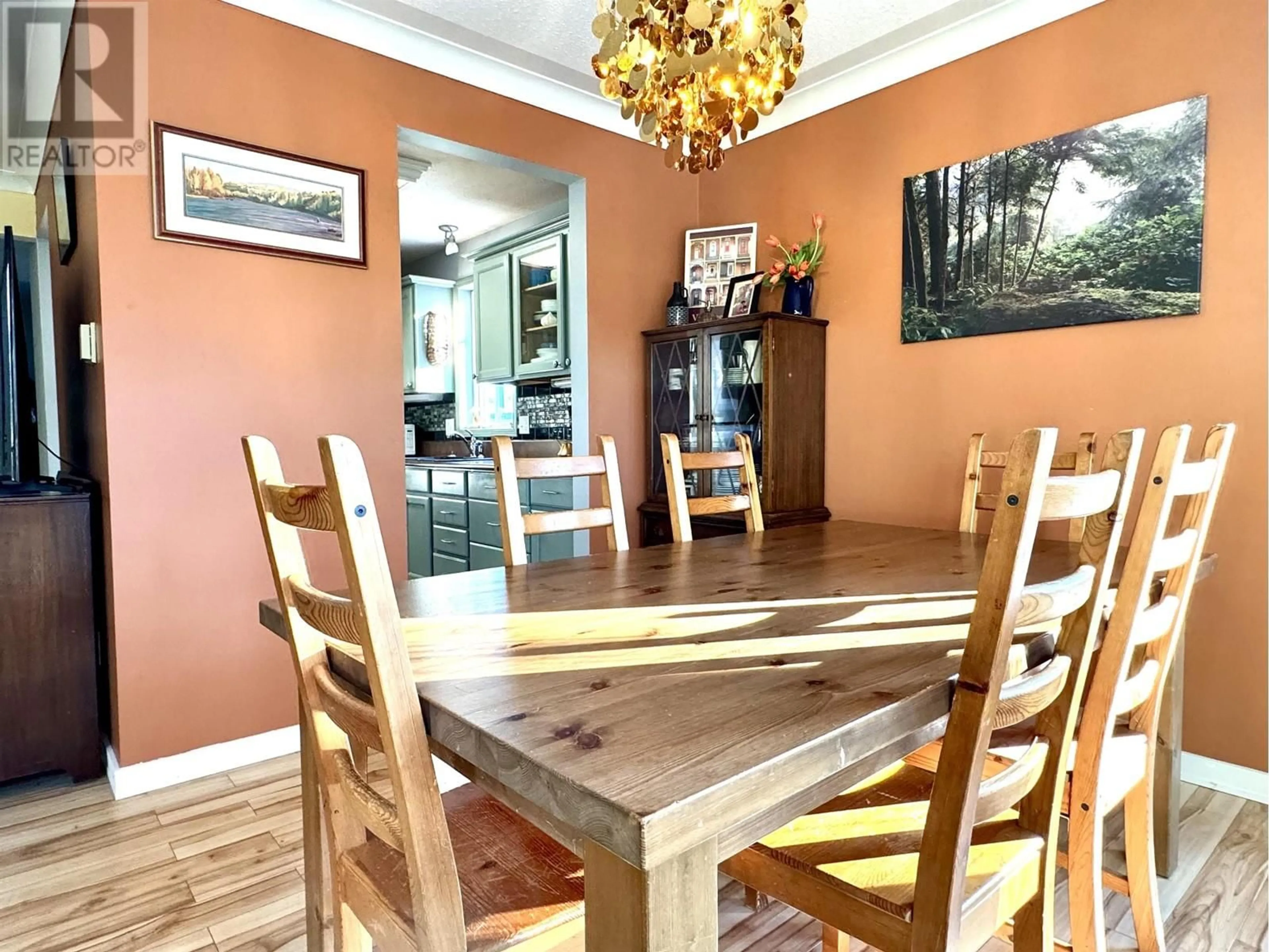 Dining room, wood/laminate floor for 4235 ASTLAIS PLACE, Smithers British Columbia V0J2N0