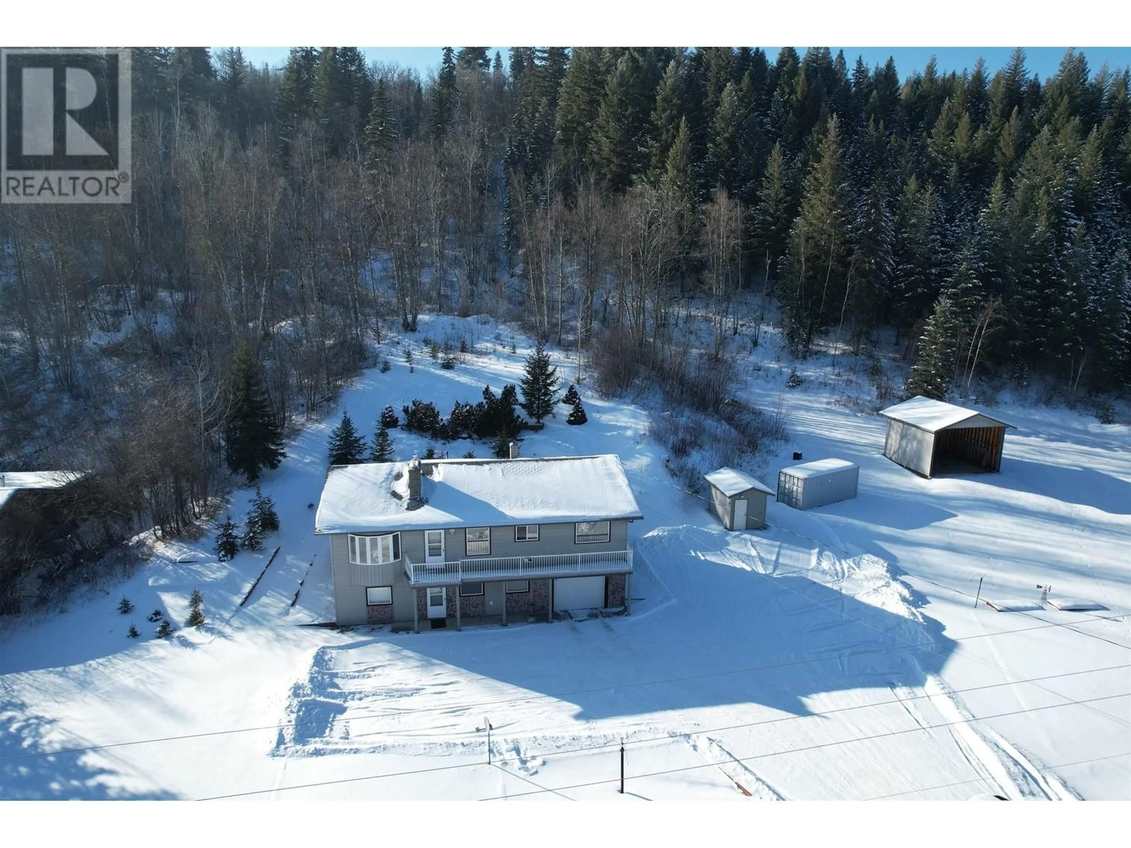 A pic from outside/outdoor area/front of a property/back of a property/a pic from drone, unknown for 1500 WEST FRASER ROAD, Quesnel British Columbia V2J6J1