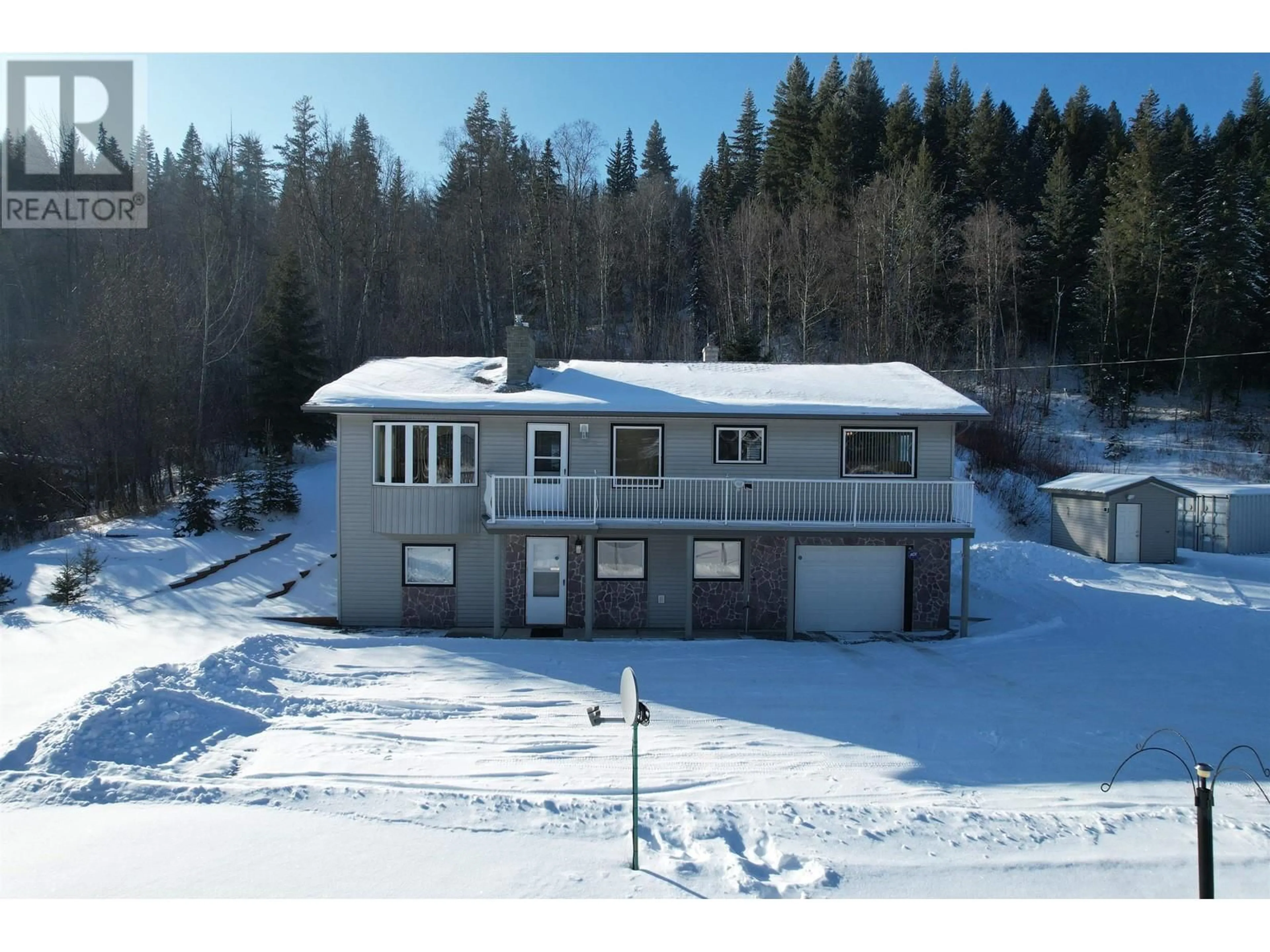 A pic from outside/outdoor area/front of a property/back of a property/a pic from drone, building for 1500 WEST FRASER ROAD, Quesnel British Columbia V2J6J1