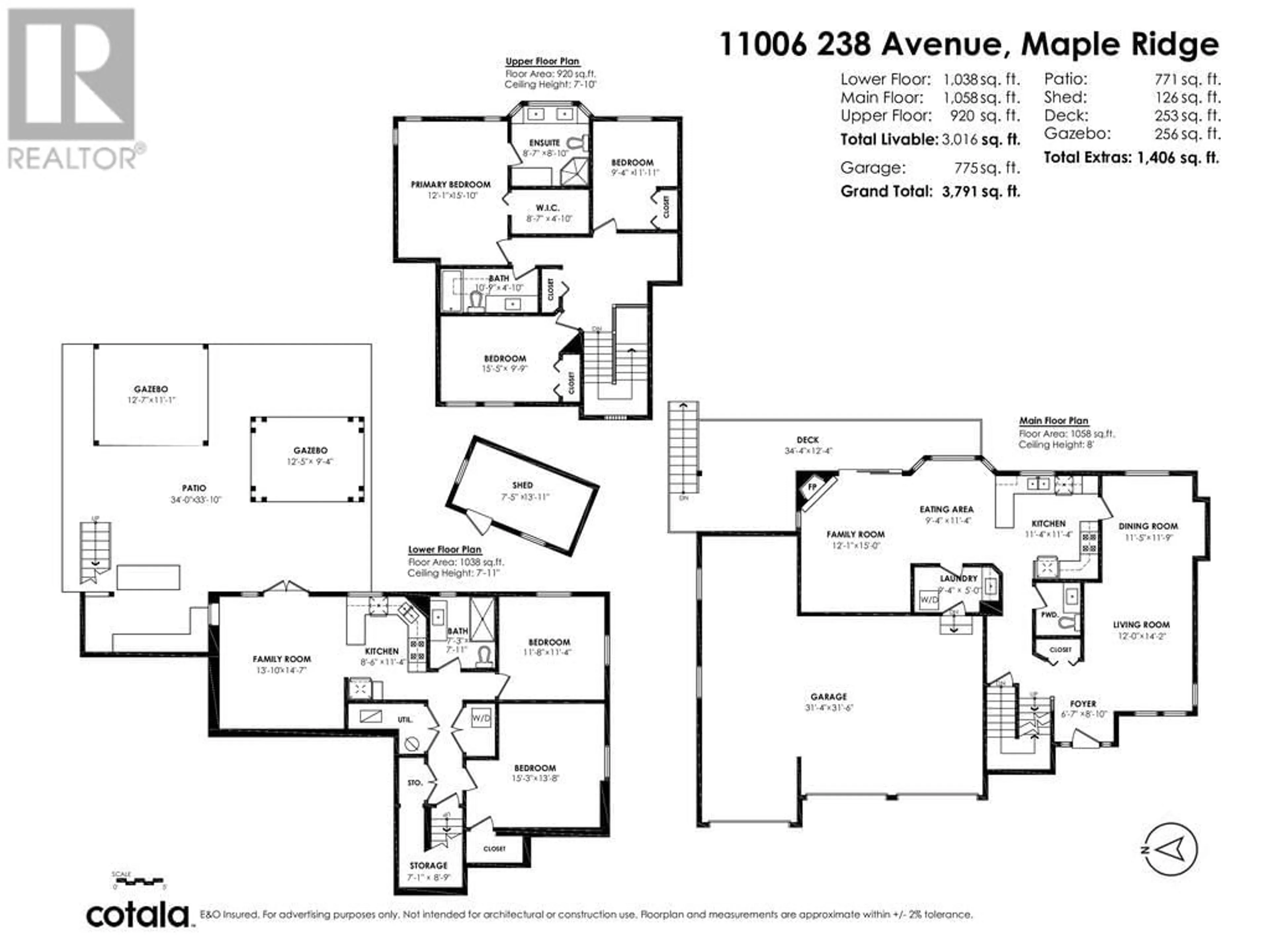 Floor plan for 11006 238 STREET, Maple Ridge British Columbia V2W1E7