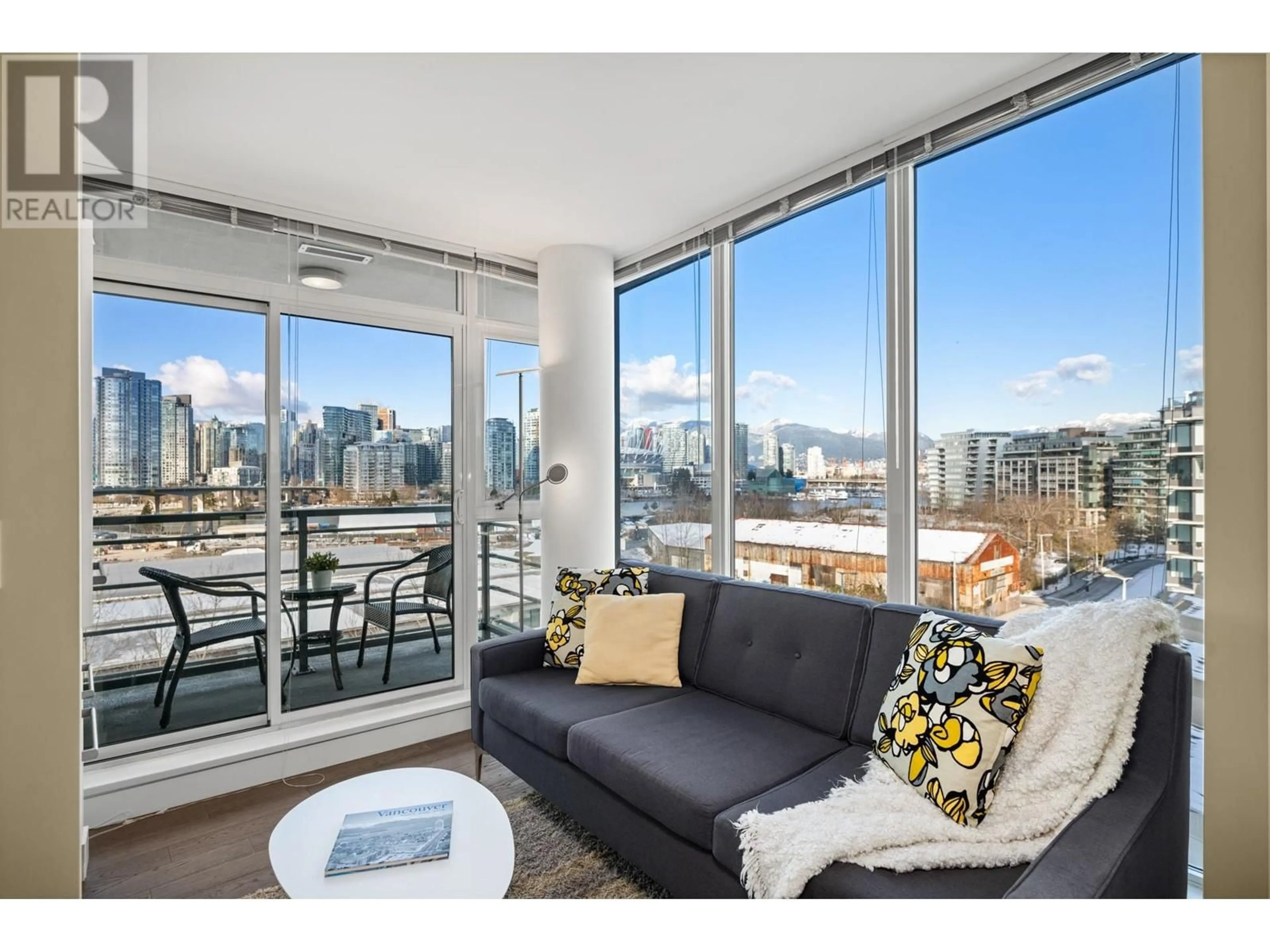 Living room with furniture, wood/laminate floor for 807 288 W 1ST AVENUE, Vancouver British Columbia V5Y0E9