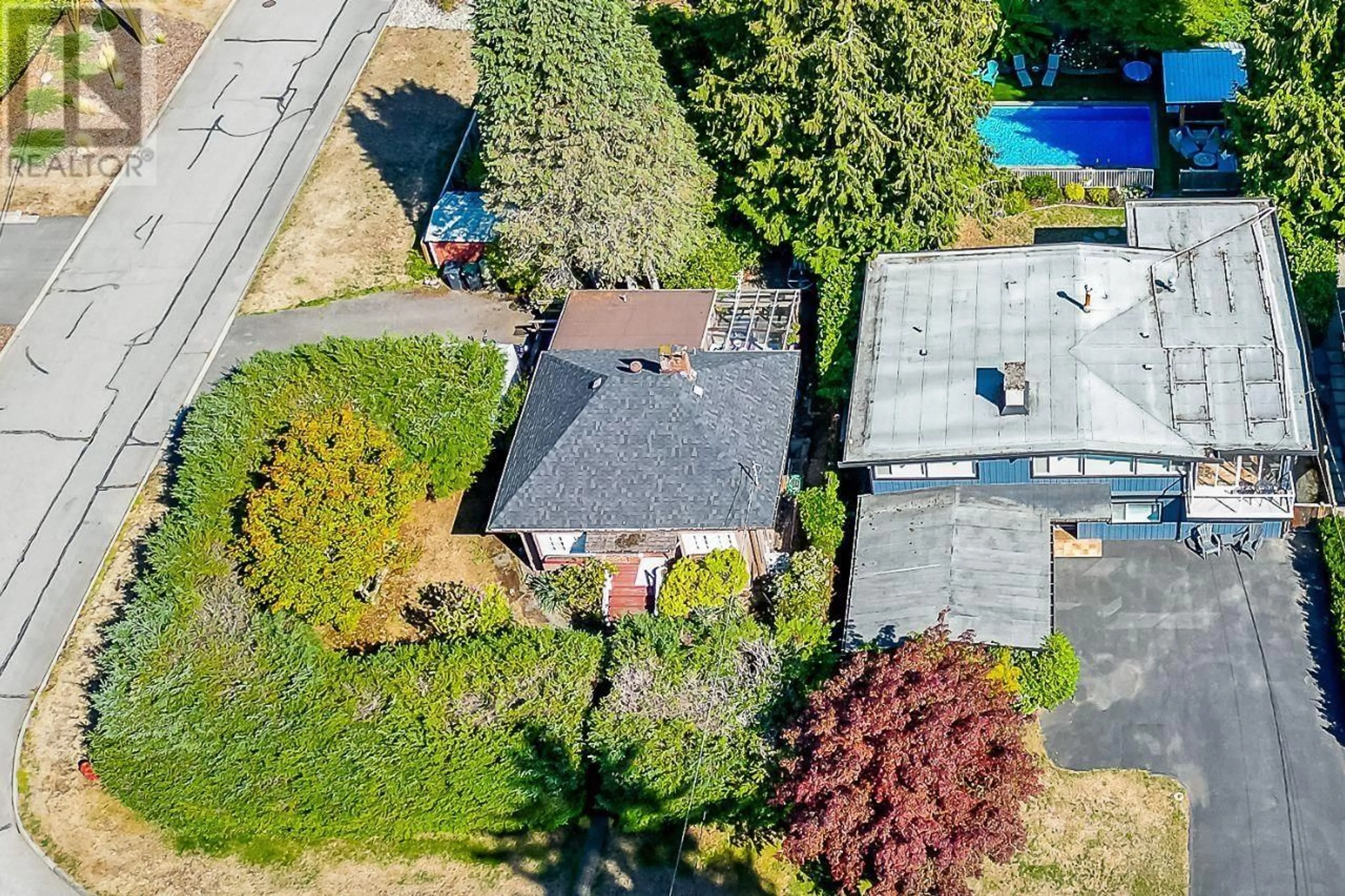 A pic from outside/outdoor area/front of a property/back of a property/a pic from drone, street for 1396 LENNOX STREET, North Vancouver British Columbia V7H1X3