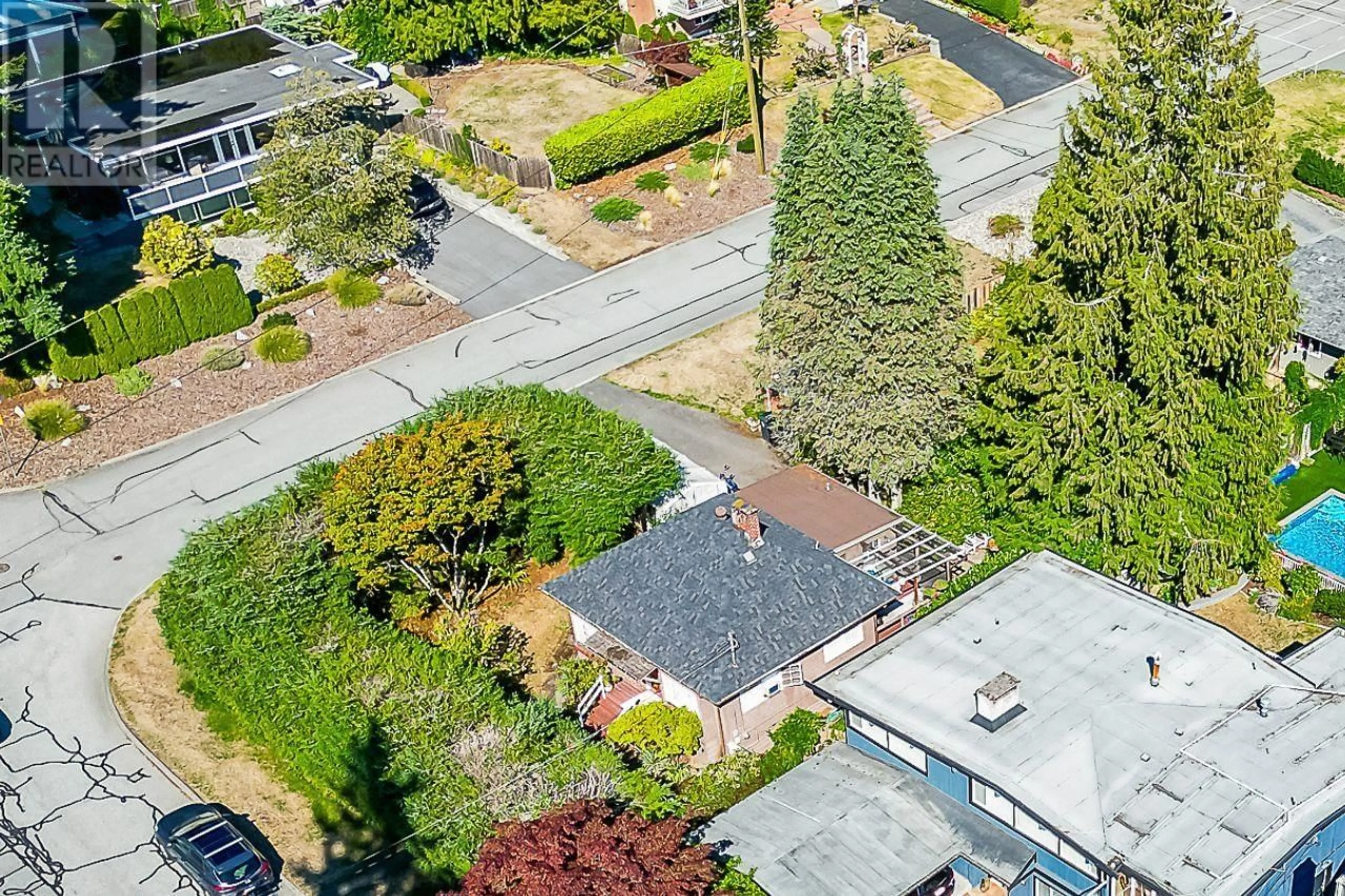 A pic from outside/outdoor area/front of a property/back of a property/a pic from drone, street for 1396 LENNOX STREET, North Vancouver British Columbia V7H1X3