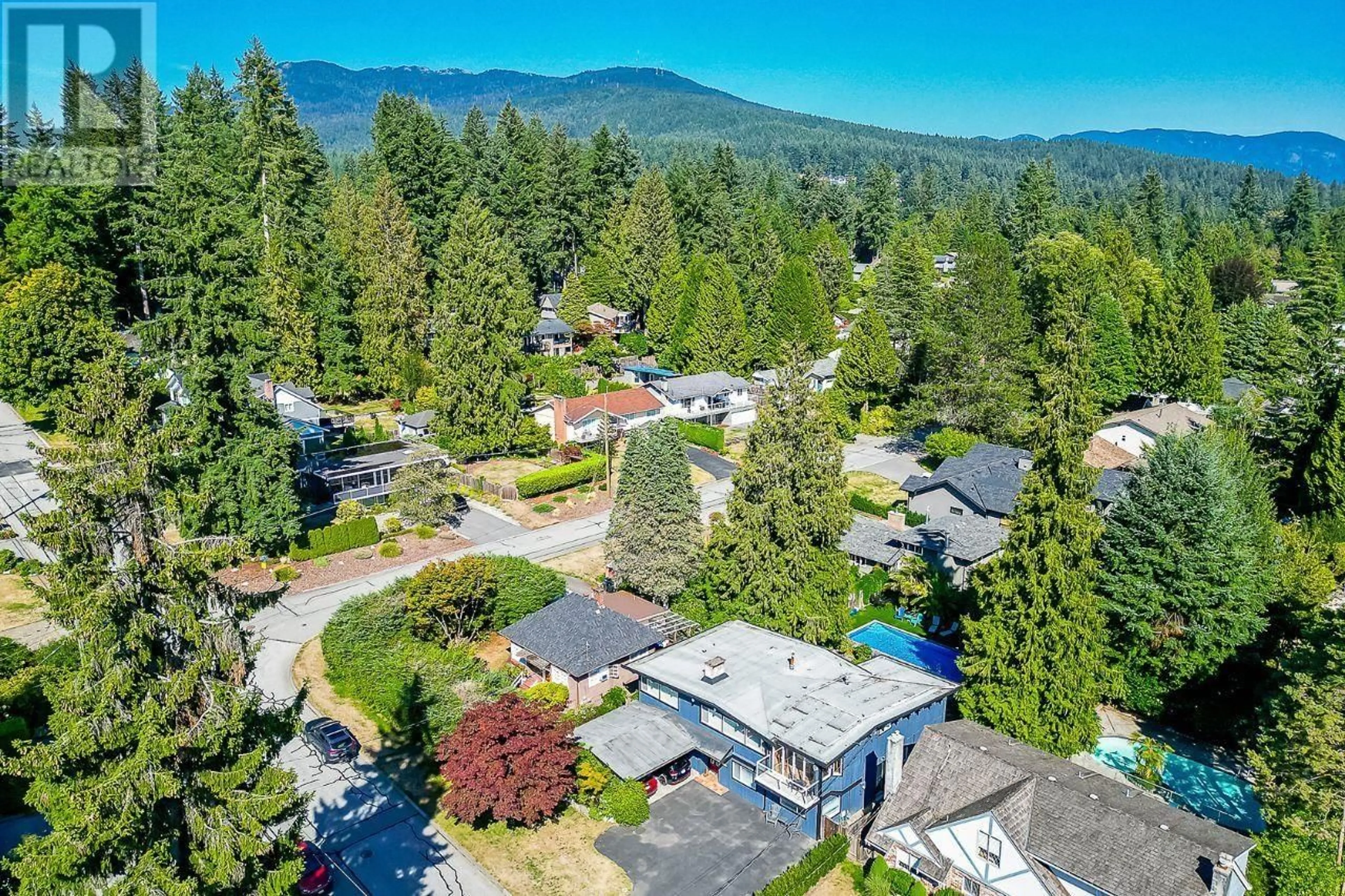 A pic from outside/outdoor area/front of a property/back of a property/a pic from drone, mountain view for 1396 LENNOX STREET, North Vancouver British Columbia V7H1X3