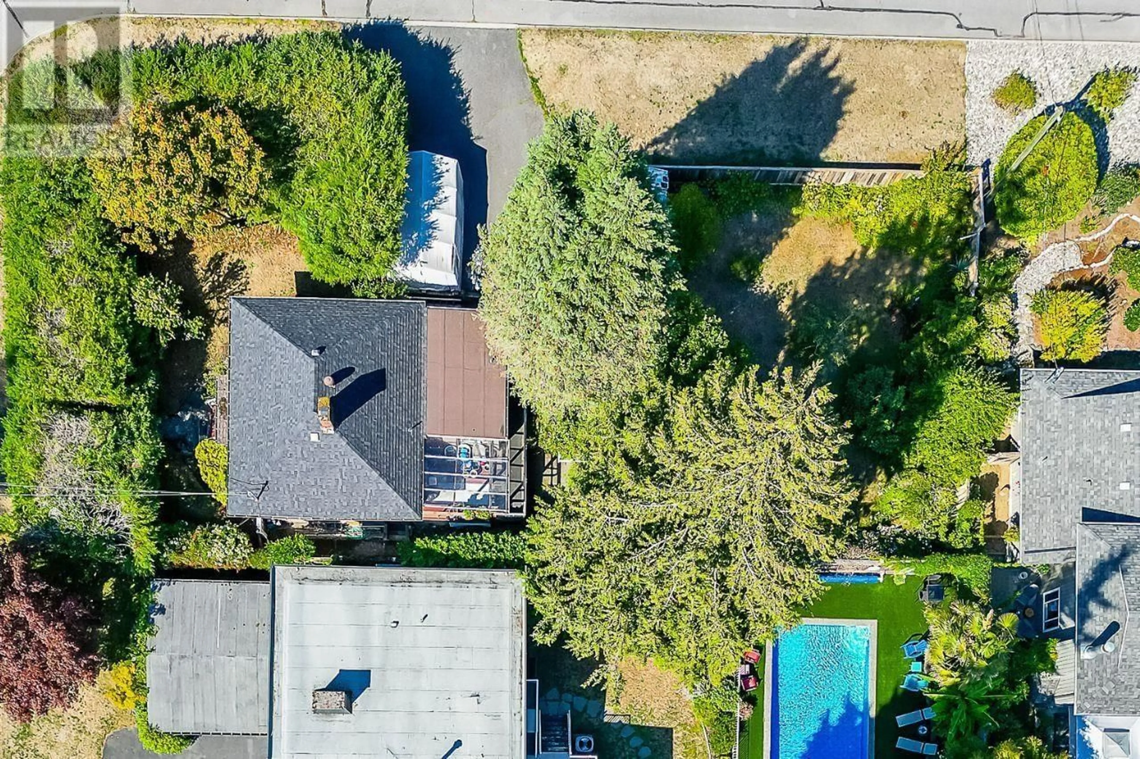 A pic from outside/outdoor area/front of a property/back of a property/a pic from drone, street for 1396 LENNOX STREET, North Vancouver British Columbia V7H1X3