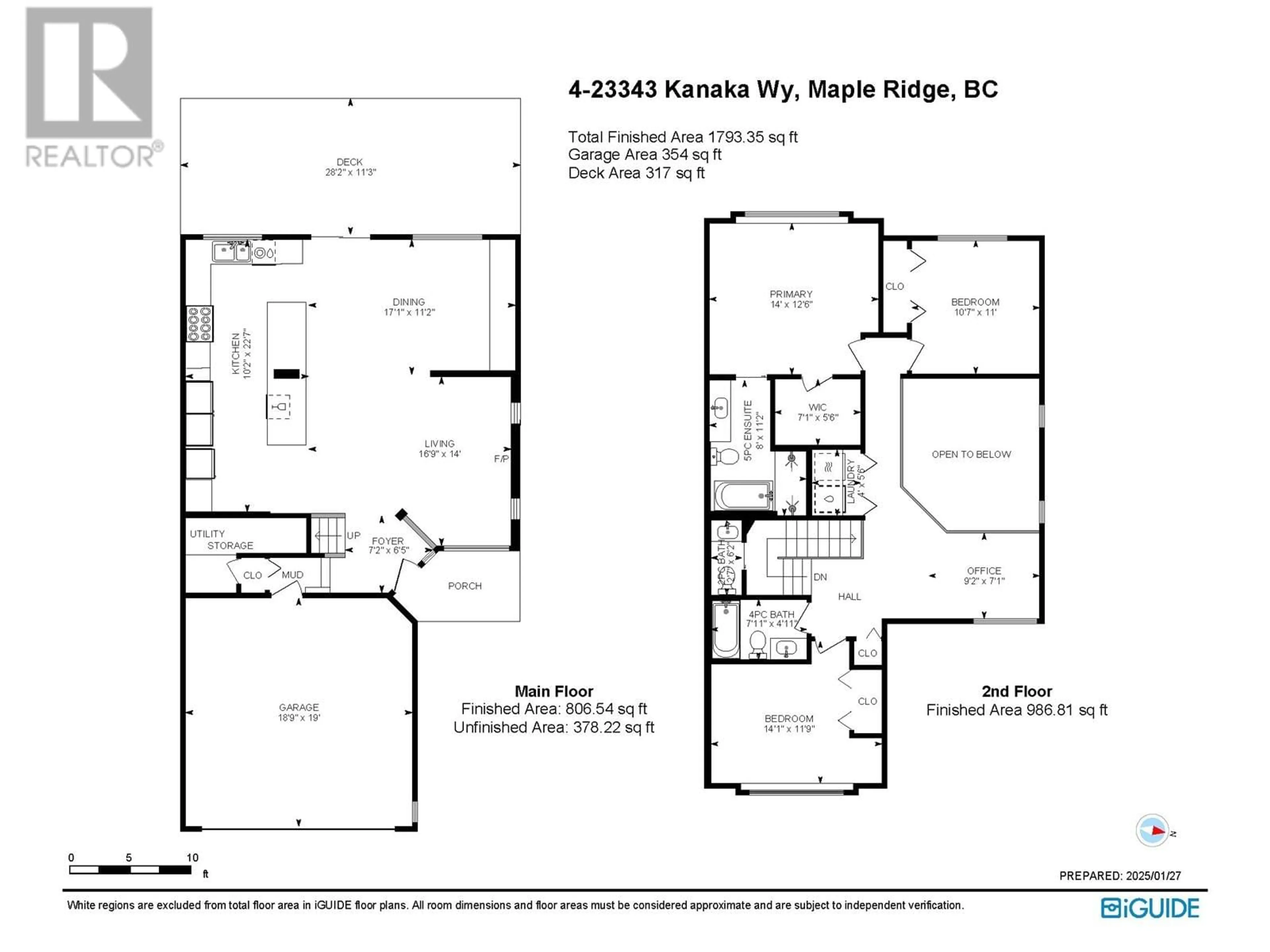 Floor plan for 4 23343 KANAKA WAY, Maple Ridge British Columbia V2W2B6