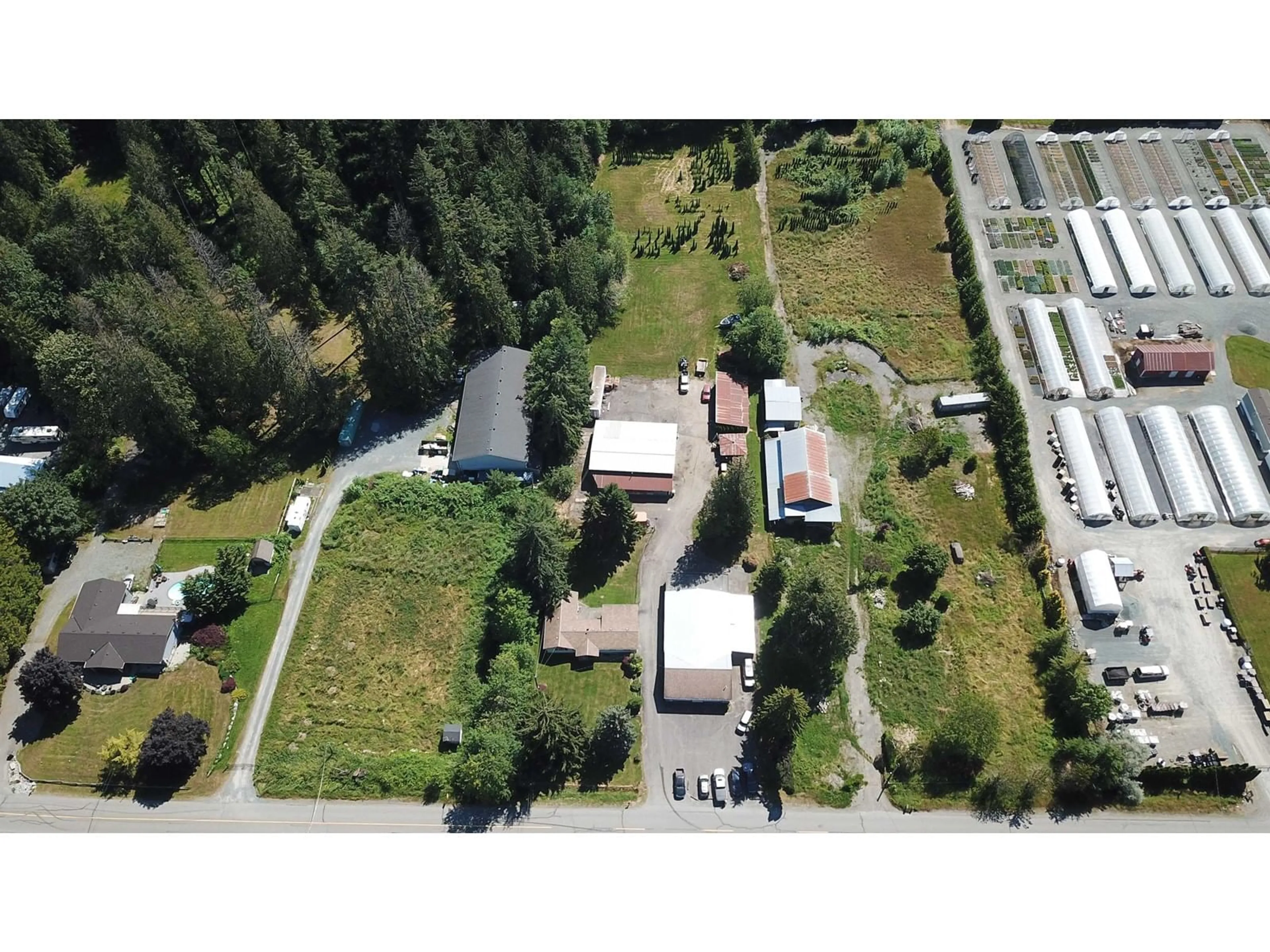 A pic from outside/outdoor area/front of a property/back of a property/a pic from drone, street for 7836 BRADNER ROAD, Abbotsford British Columbia V4X2B6