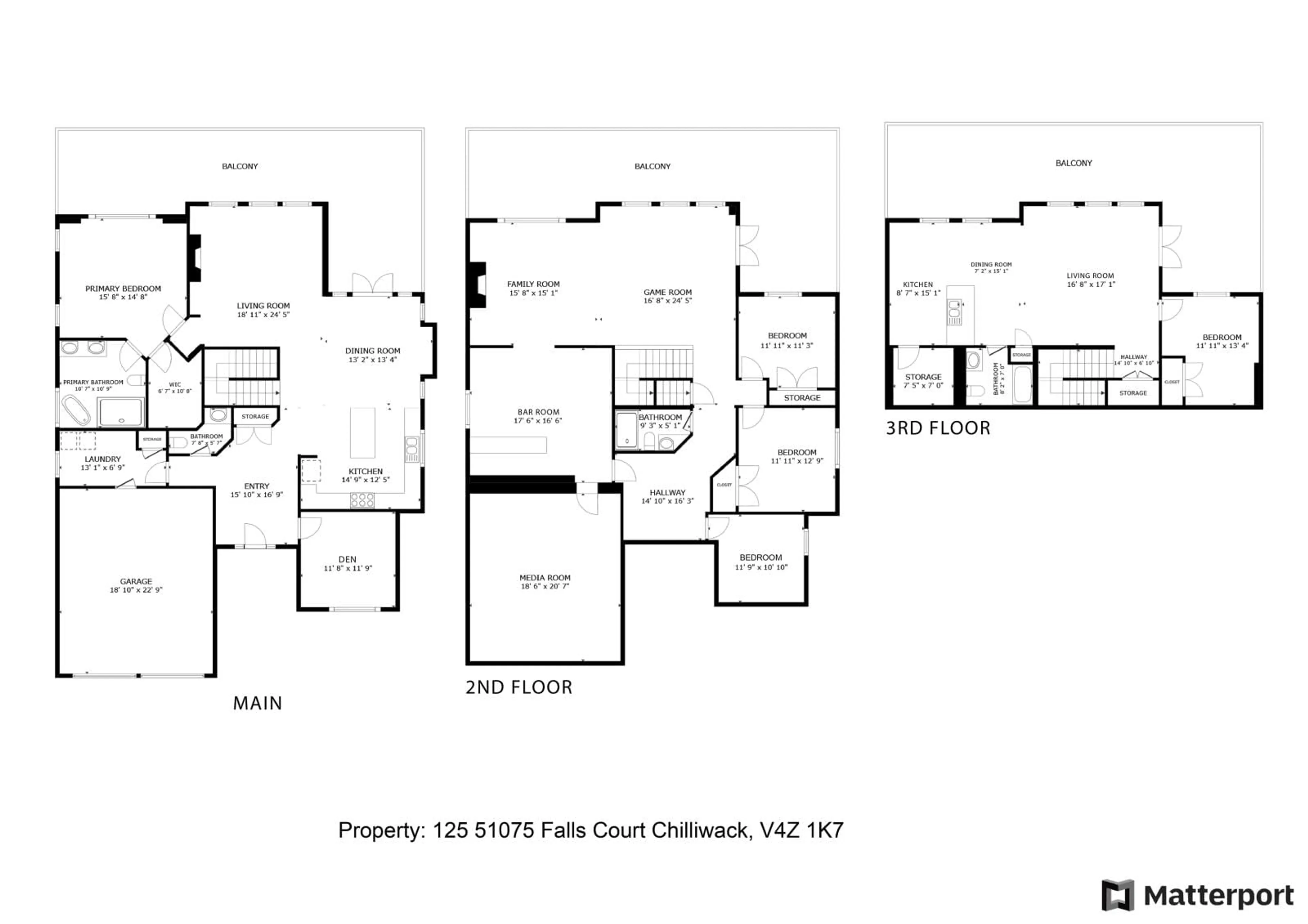 Floor plan for 125 51075 FALLS COURT|Eastern Hillsides, Chilliwack British Columbia V4Z1K7