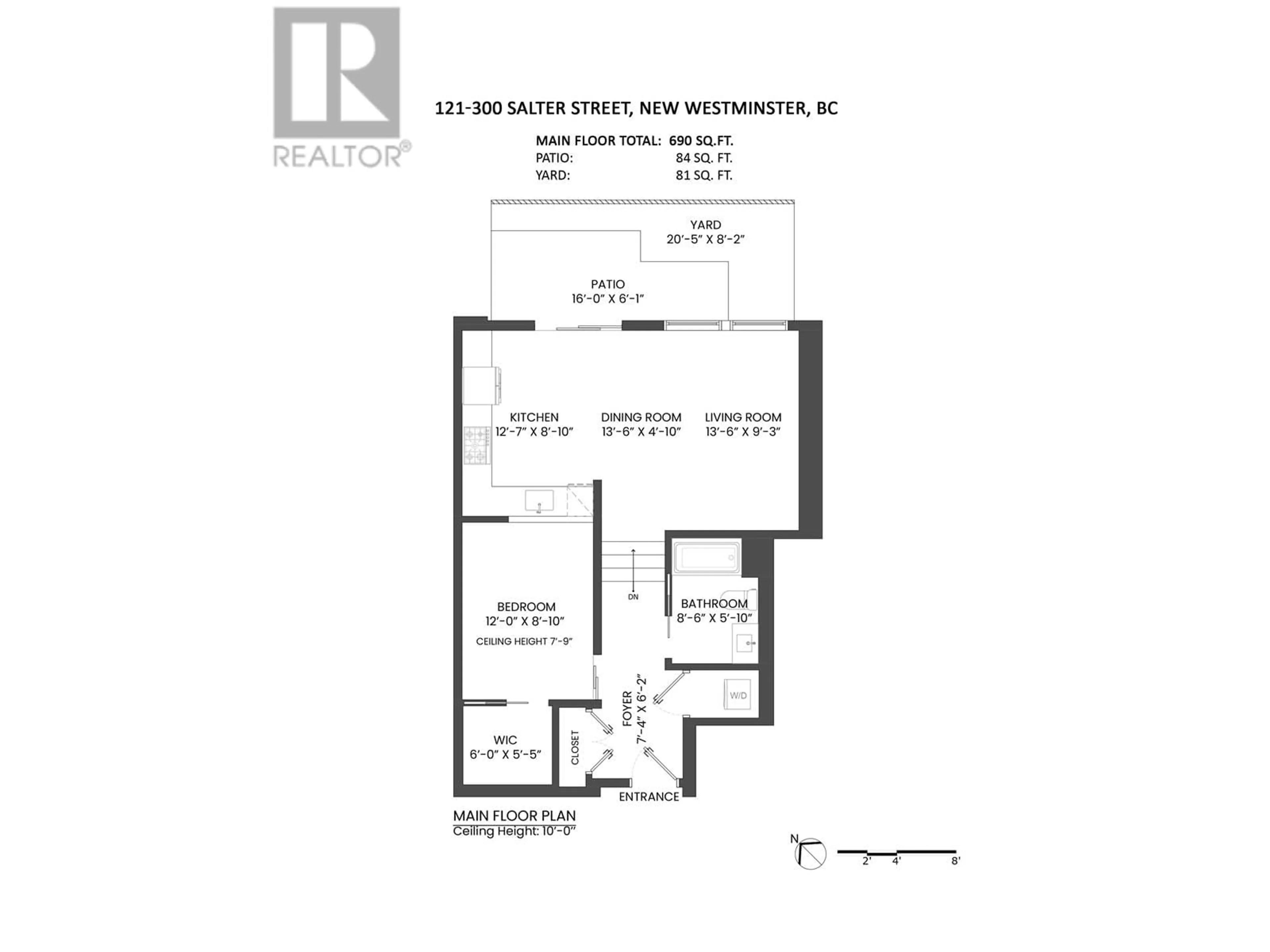 Floor plan for 121 300 SALTER STREET, New Westminster British Columbia V3M0L9