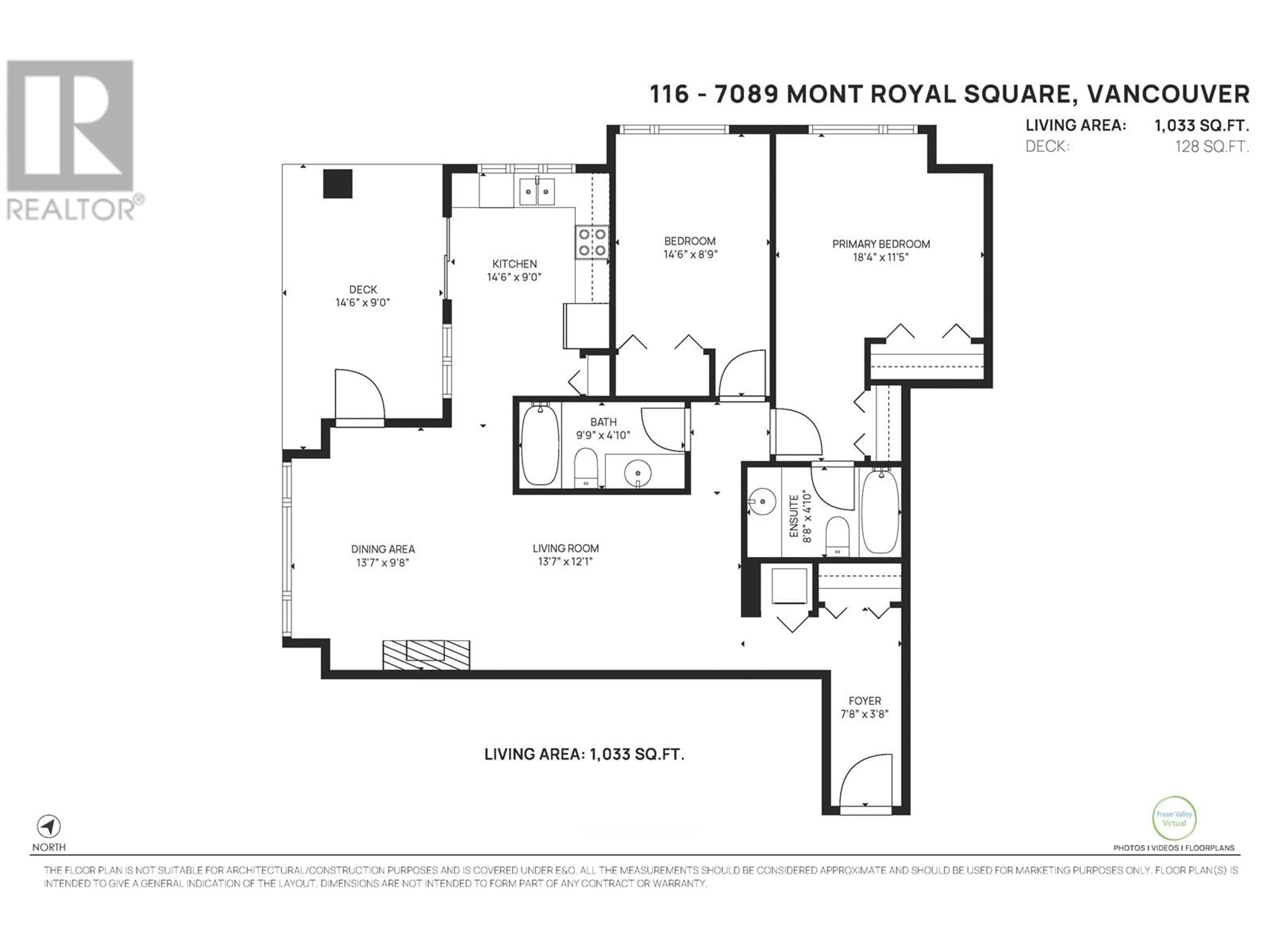 Floor plan for 116 7089 MONT ROYAL SQUARE, Vancouver British Columbia V5S4W6