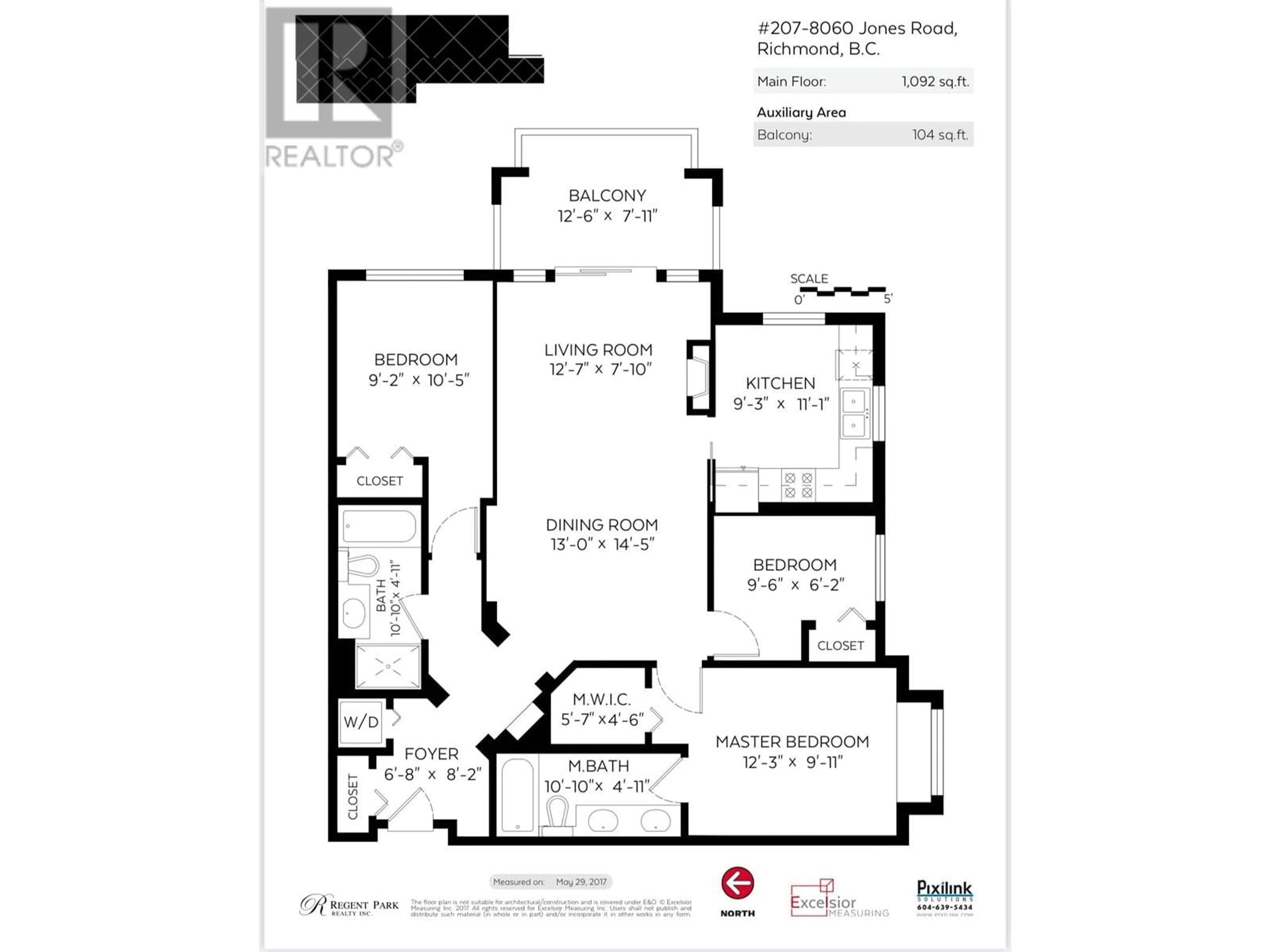 Floor plan for 207 - 8060 JONES ROAD, Richmond British Columbia V6Y4K5