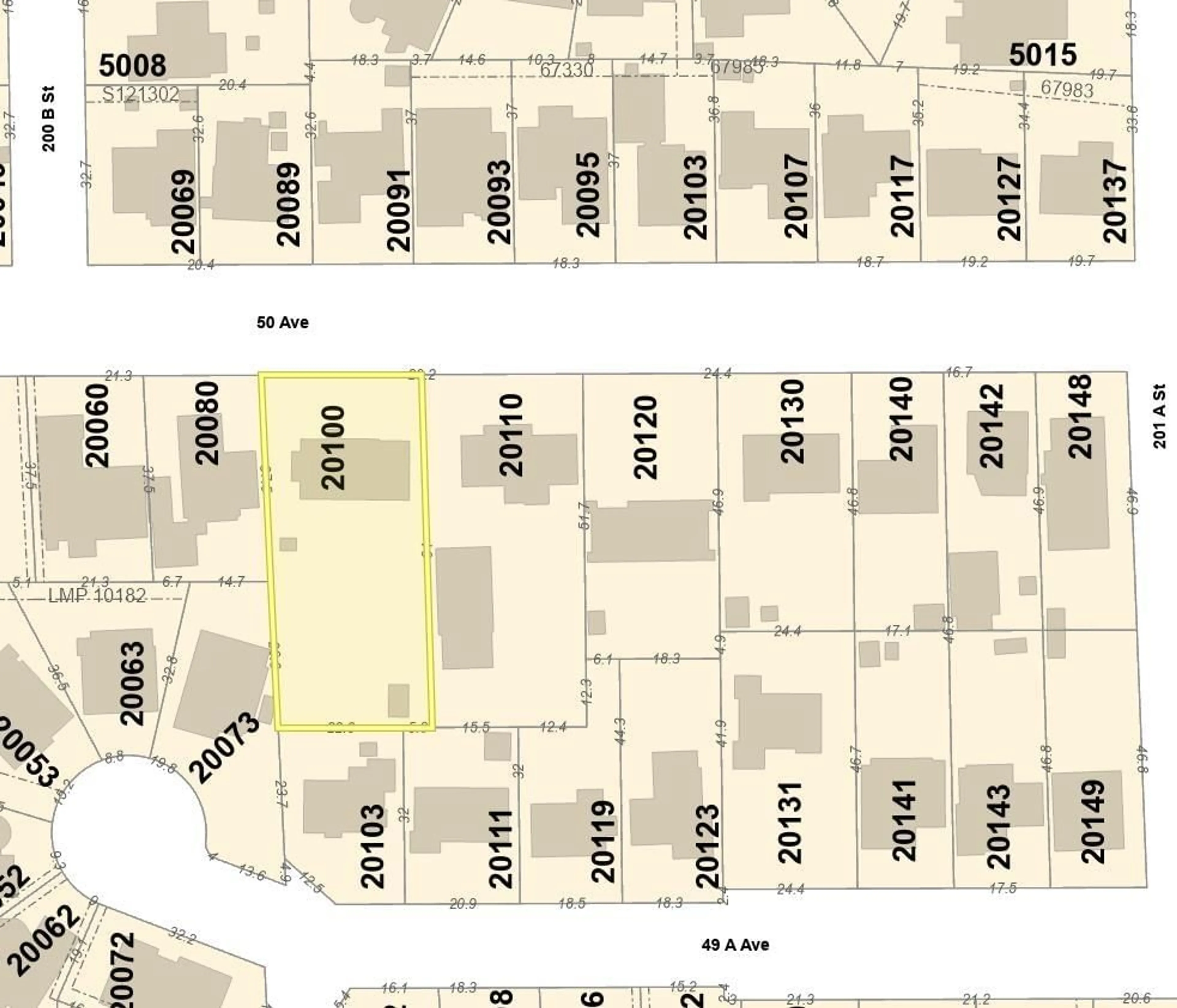 Picture of a map for 20100 50 AVENUE, Langley British Columbia V3A3S7